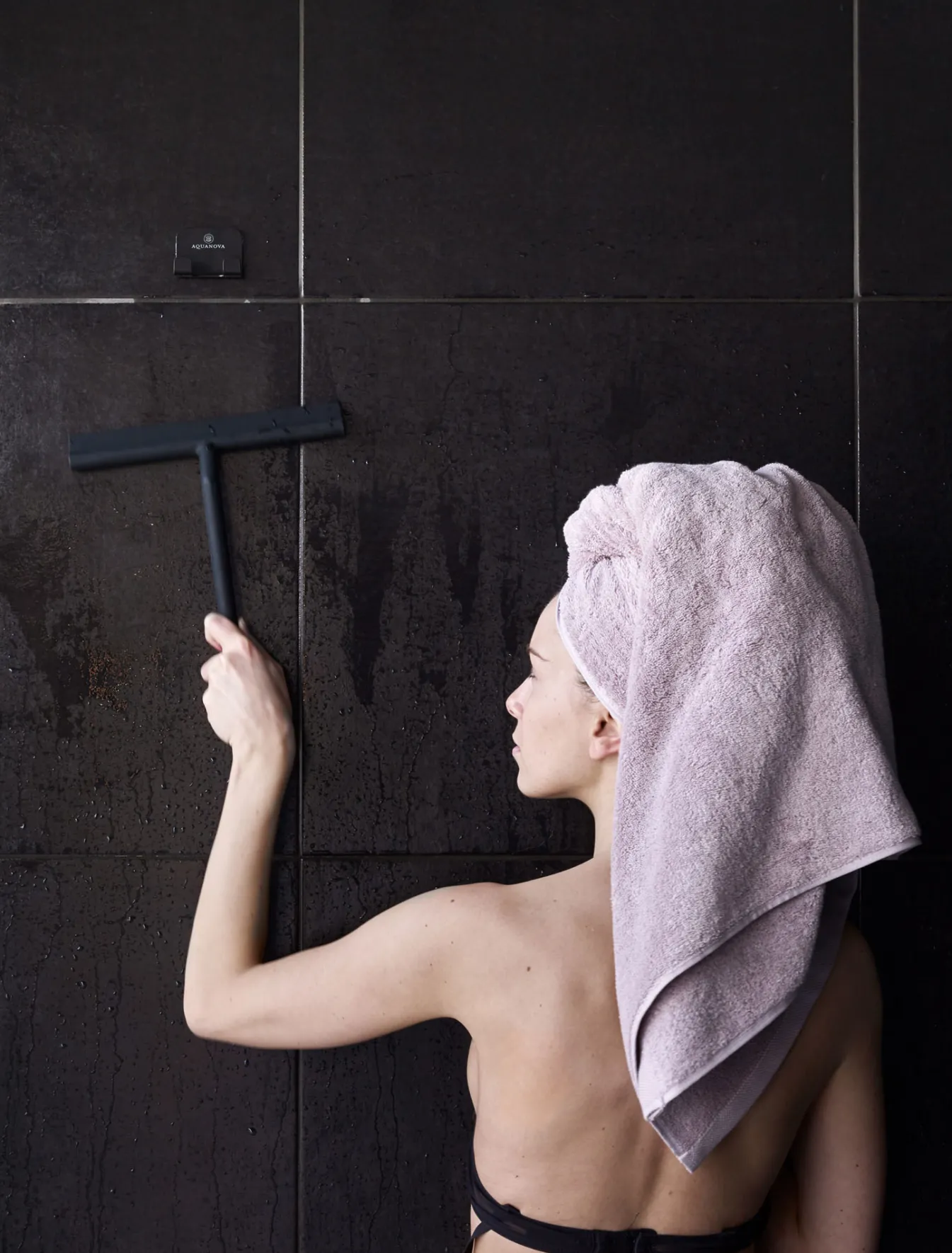 Flash Sale Bath & Living Aquanova ARVID shower wiper, color Linen (ARVBWM-16) Linen-16