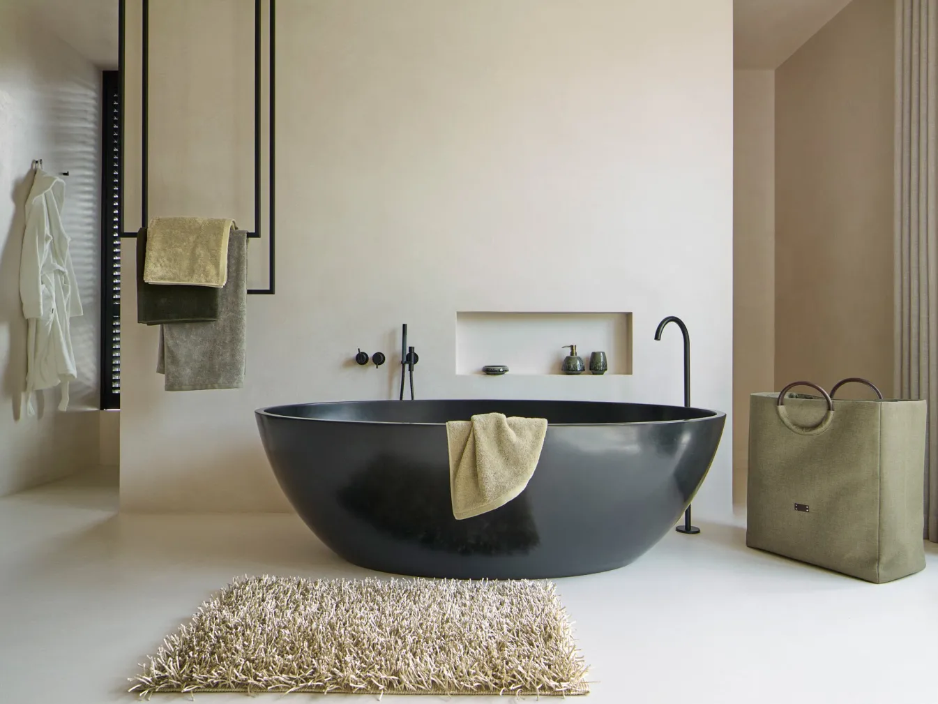 Flash Sale Bath & Living Aquanova Bath textiles LONDON color Hemp-512