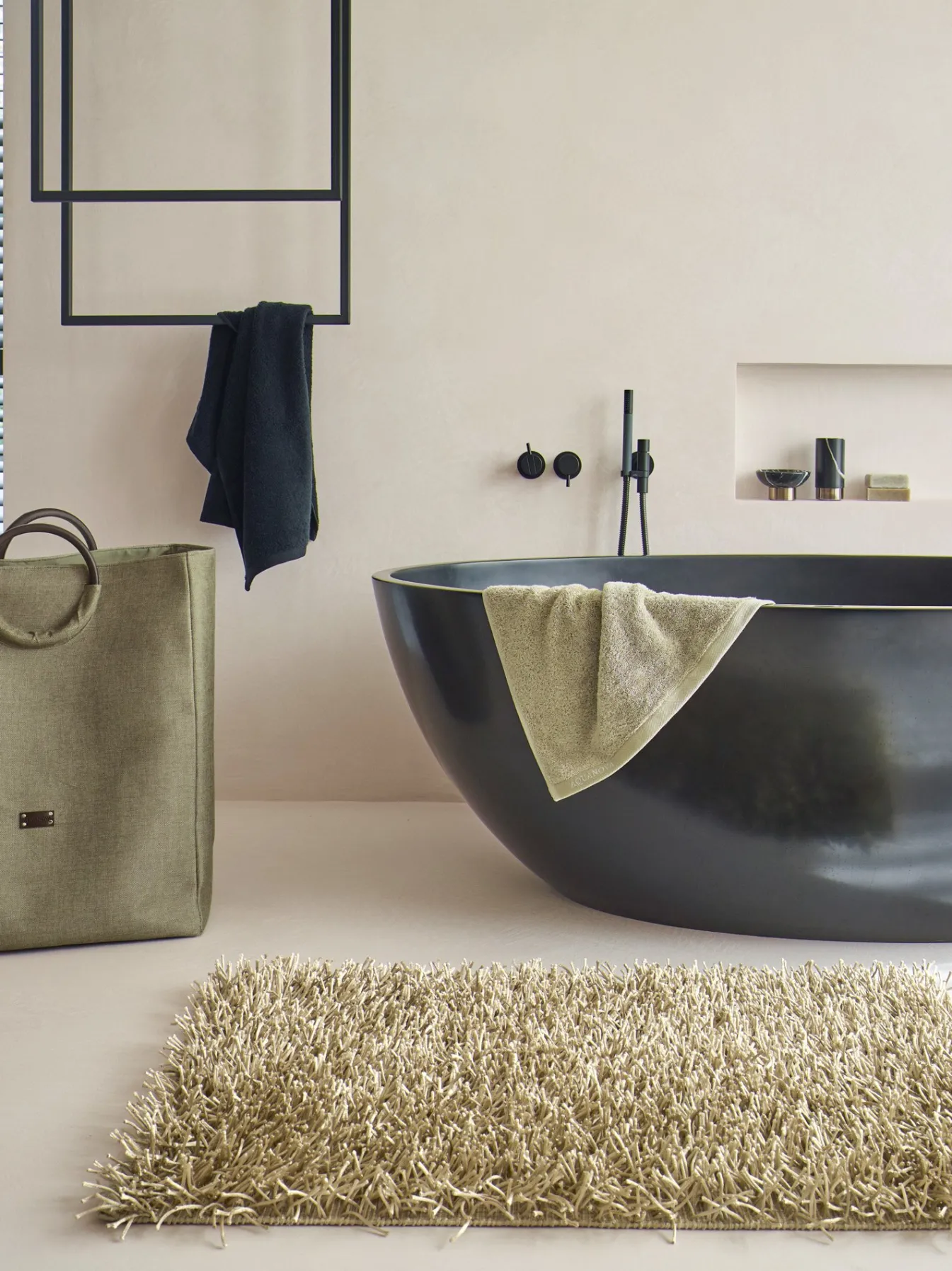 Flash Sale Bath & Living Aquanova Bath textiles LONDON color Hemp-512