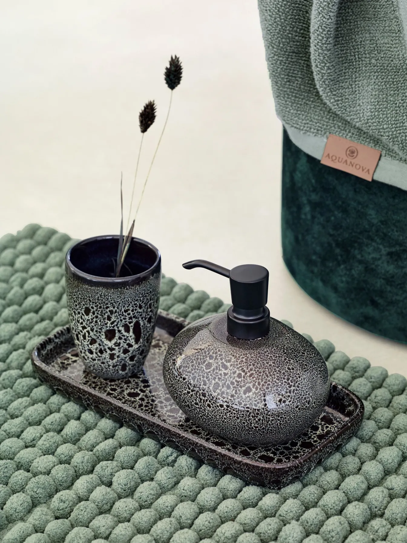 Cheap Bath & Living Aquanova Cup / toothbrush holder UGO color Olive Black-994 (black) OliveBlack-994