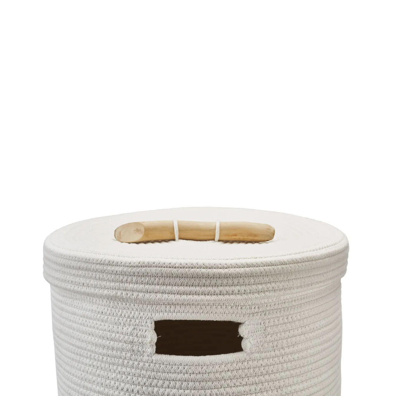 Sale Bath & Living Aquanova Laundry basket OTIS color (ivory / white) Ivory-10