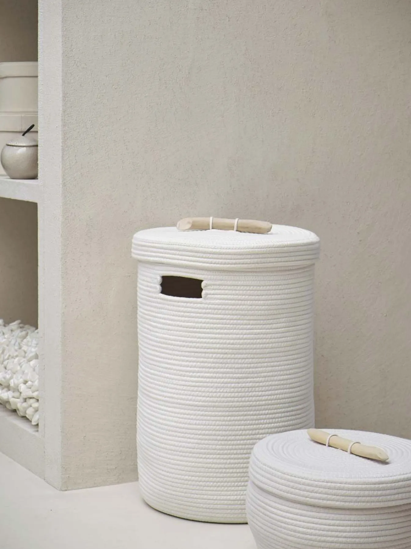 Flash Sale Bath & Living Aquanova Laundry basket OTIS color (beige / greige) Truffle-106