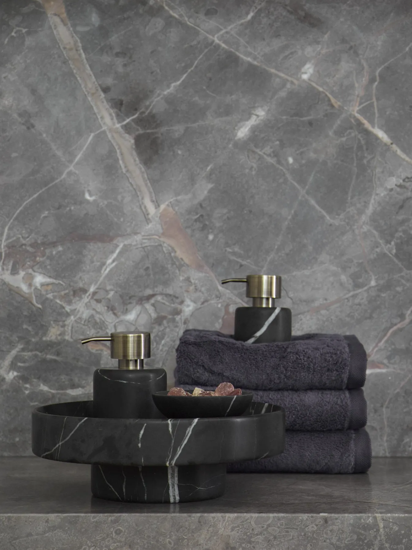 Clearance Bath & Living Aquanova Soap dispenser NERO color Black (black) small Black-09