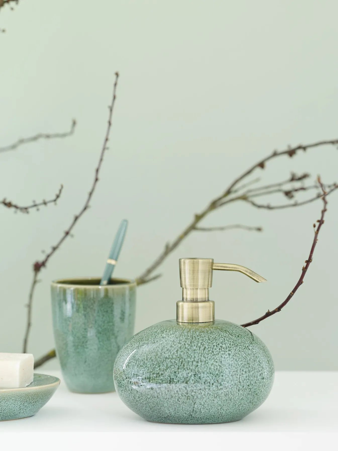 Outlet Bath & Living Aquanova Soap dispenser UGO color (green) Forest-269