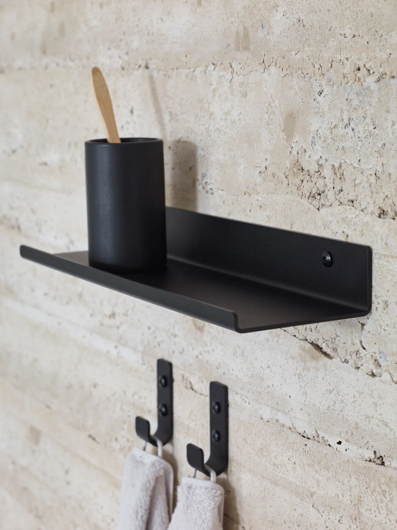 Clearance Bath & Living Aquanova Wall shelf CYRA color Black-09