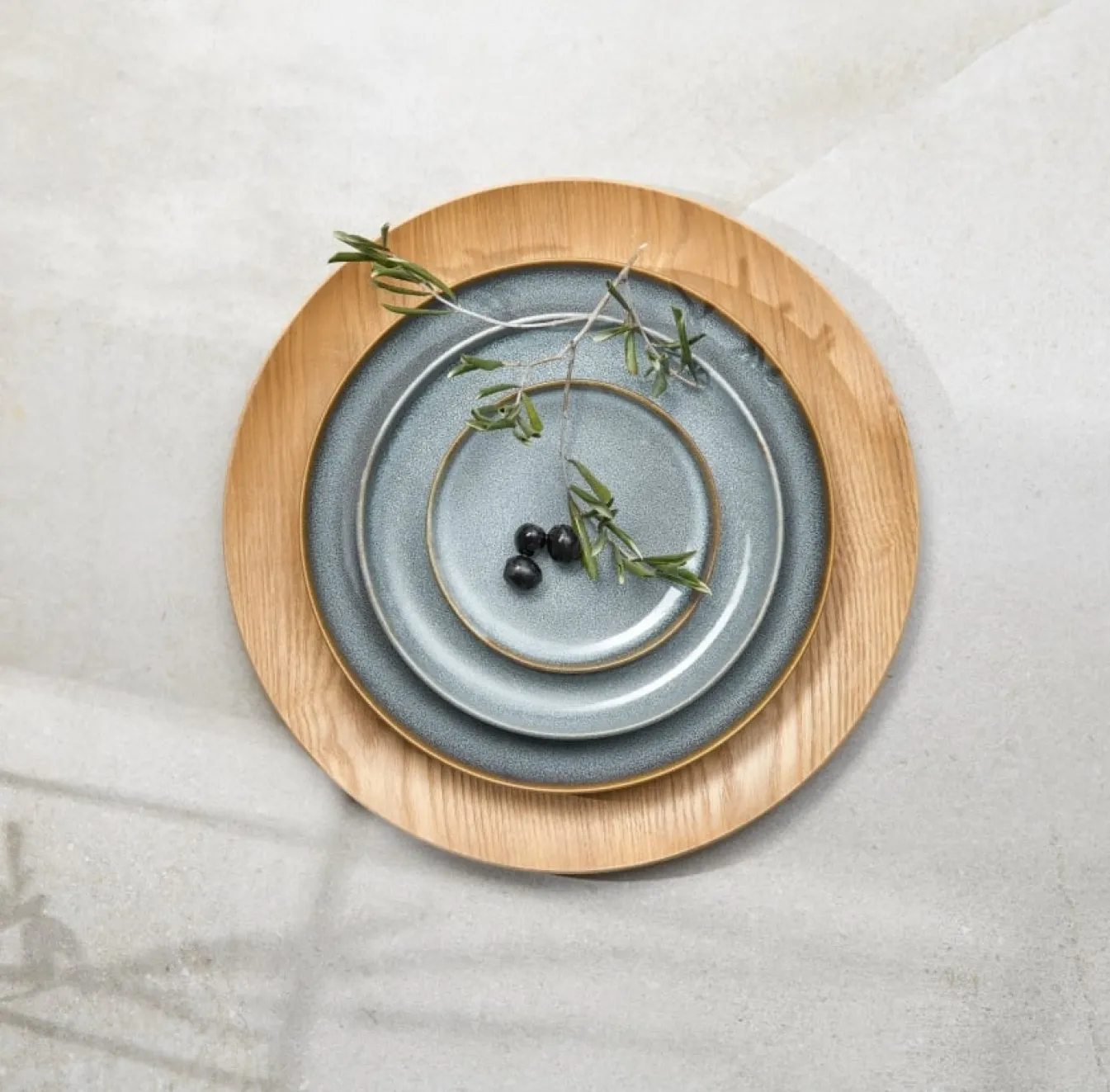 Discount Bath & Living ASA Selection SAISONS flat plate 27 cm color Denim (blue) Denim-118
