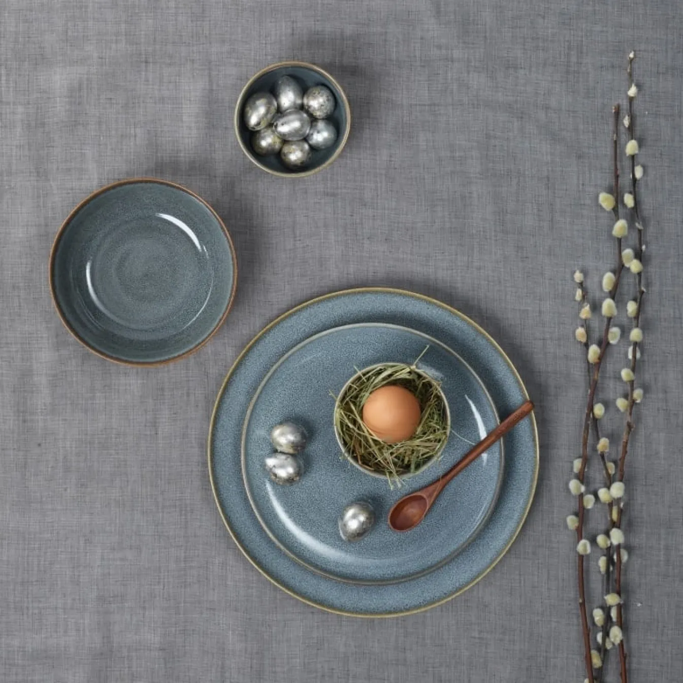 Discount Bath & Living ASA Selection SAISONS flat plate 27 cm color Denim (blue) Denim-118