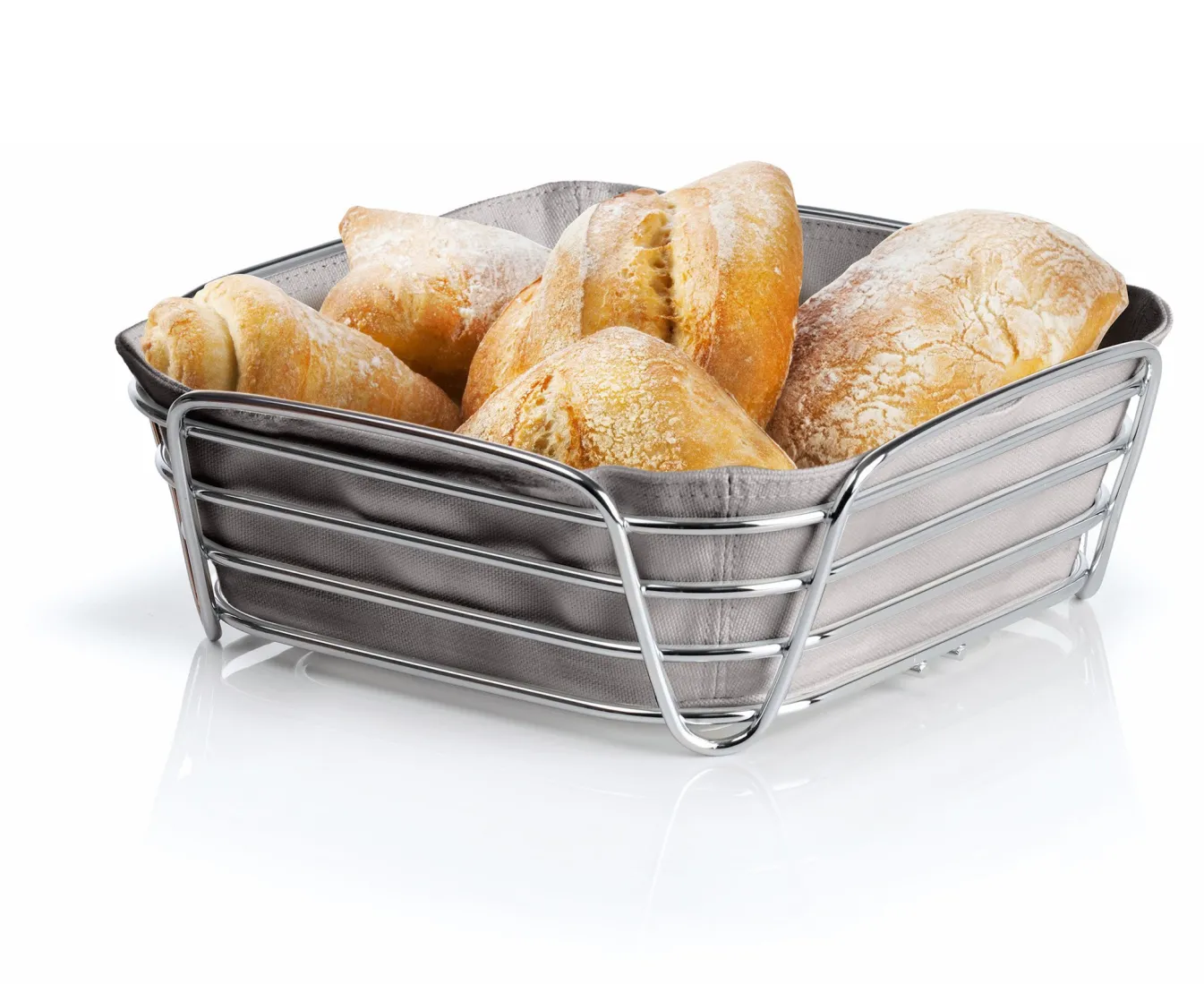 Online Bath & Living Blomus DELARA bread basket color (63668) 26x26 cm Taupe