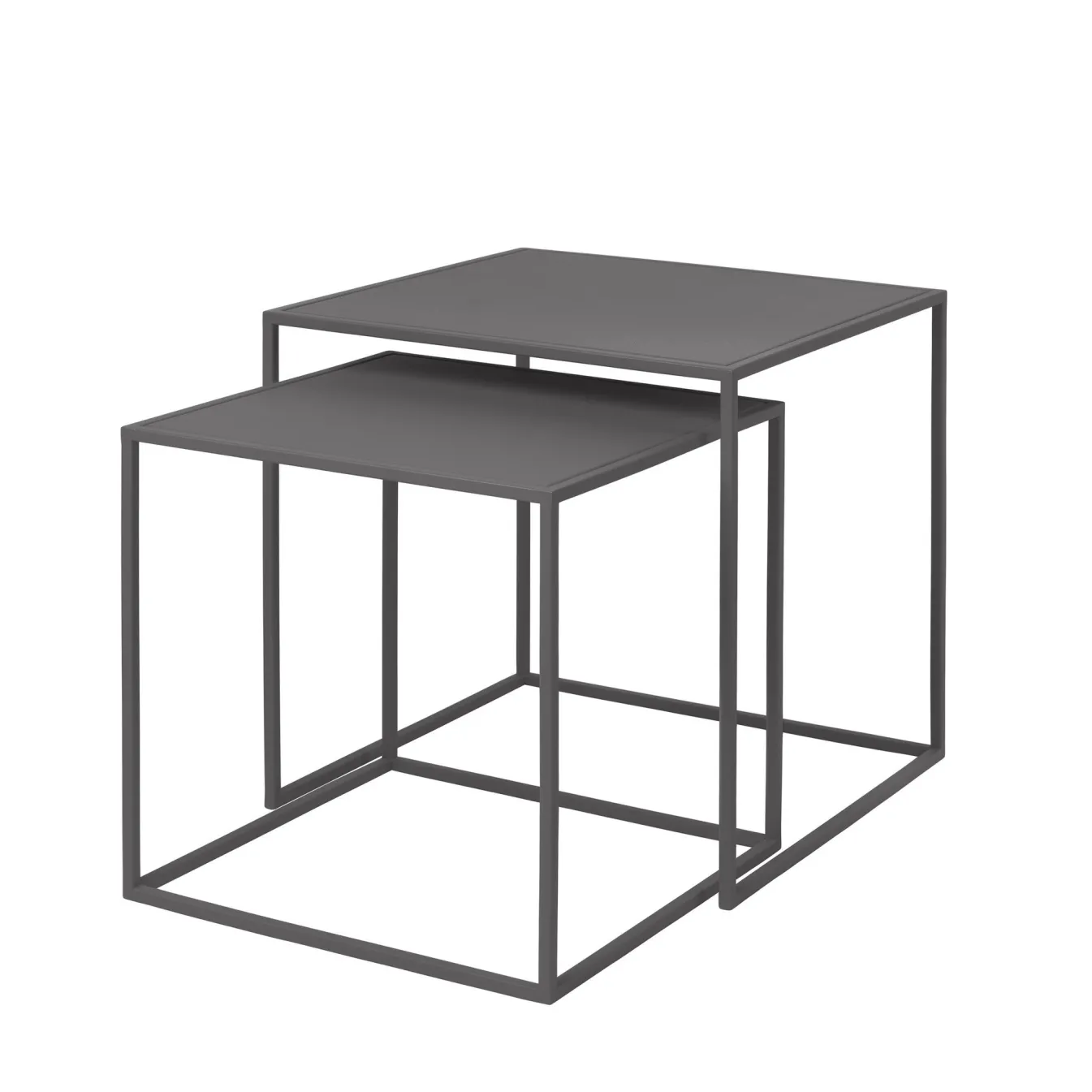 Outlet Bath & Living Blomus FERA set of 2 side tables color Steel Gray (65985) SteelGrey