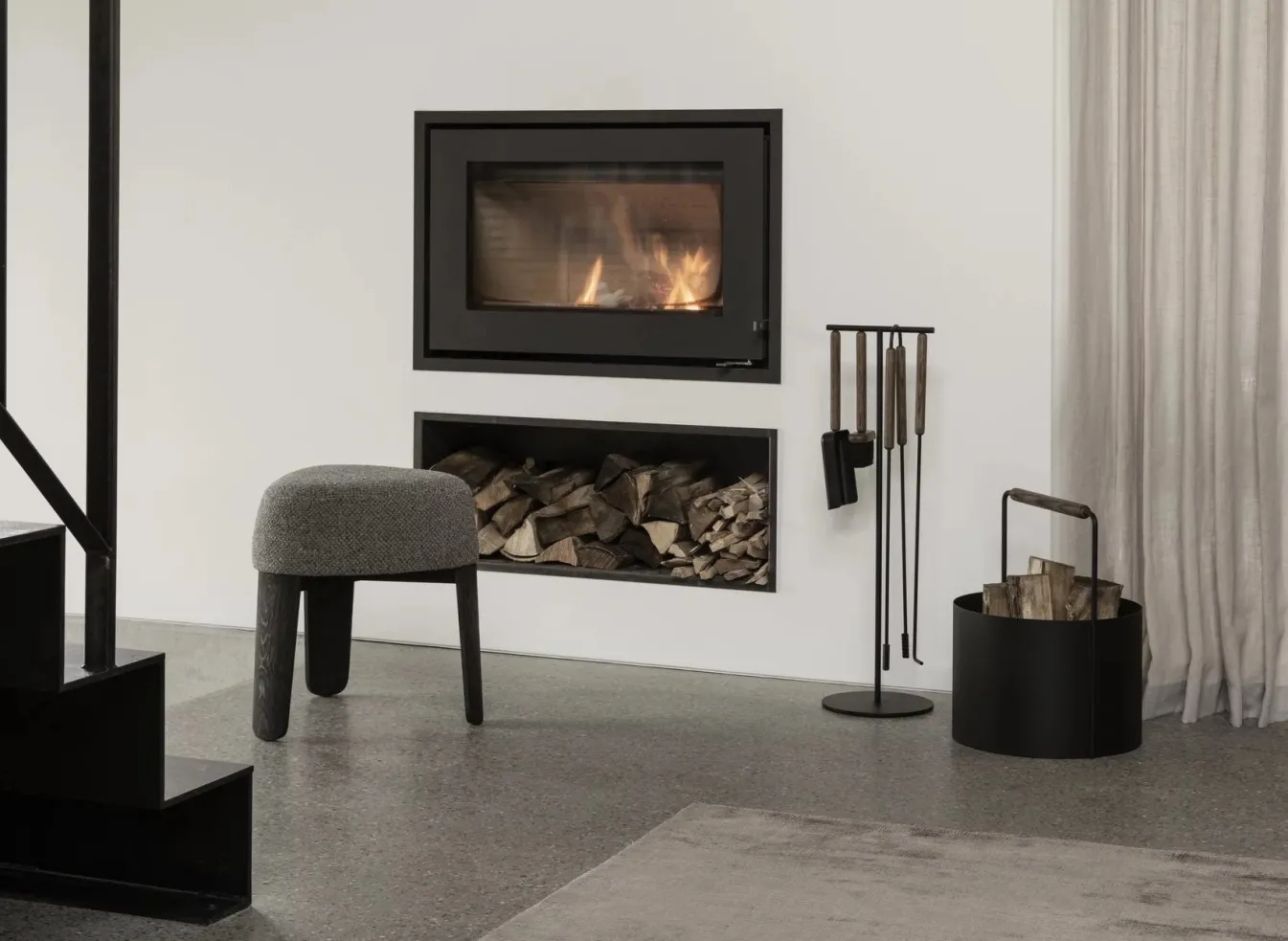 New Bath & Living Blomus KUON footstool color (black) 67000 Beige