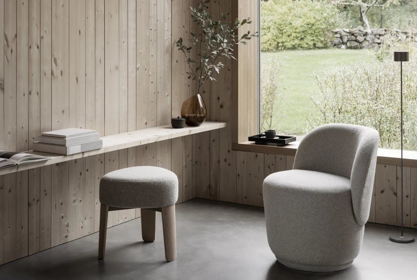 New Bath & Living Blomus KUON footstool color (black) 67000 Beige