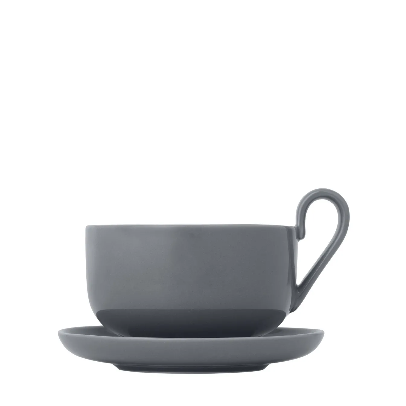 New Bath & Living Blomus RO set/2 tea cups with saucer (64140) Sharkskin