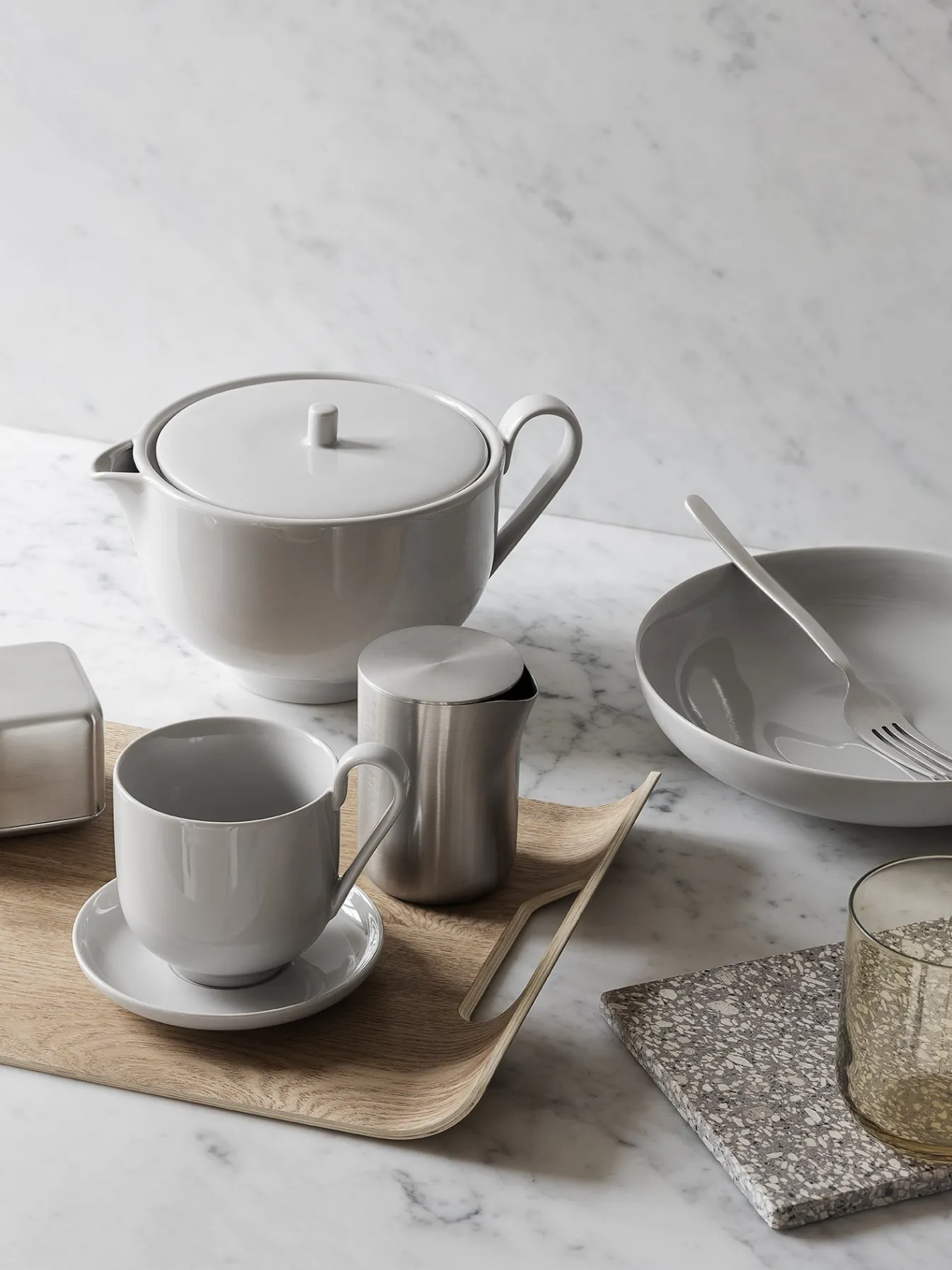 Discount Bath & Living Blomus RO teapot 1.1 liter Nimbus Cloud (64053) NimbusCloud