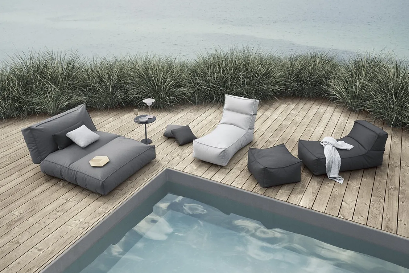 Clearance Bath & Living Blomus STAY lounger large color (62040) Cloud