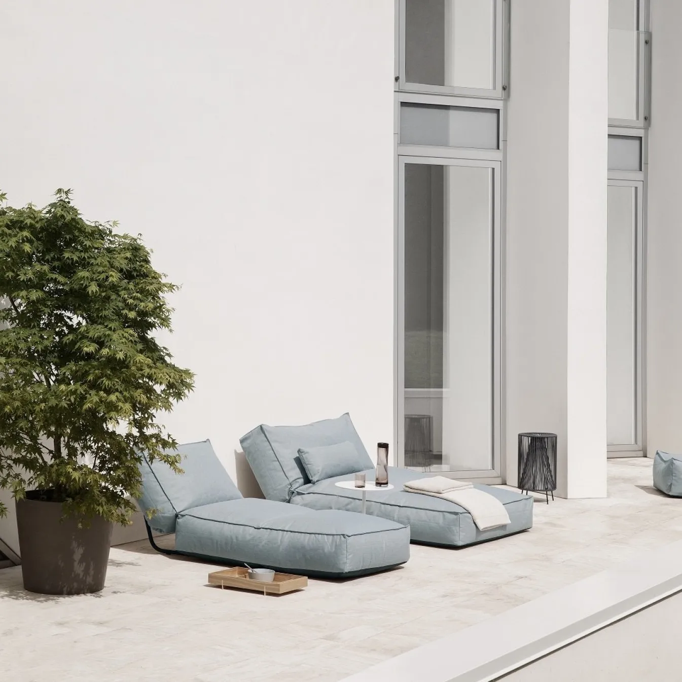 Fashion Bath & Living Blomus STAY pouf color (62091) Ocean