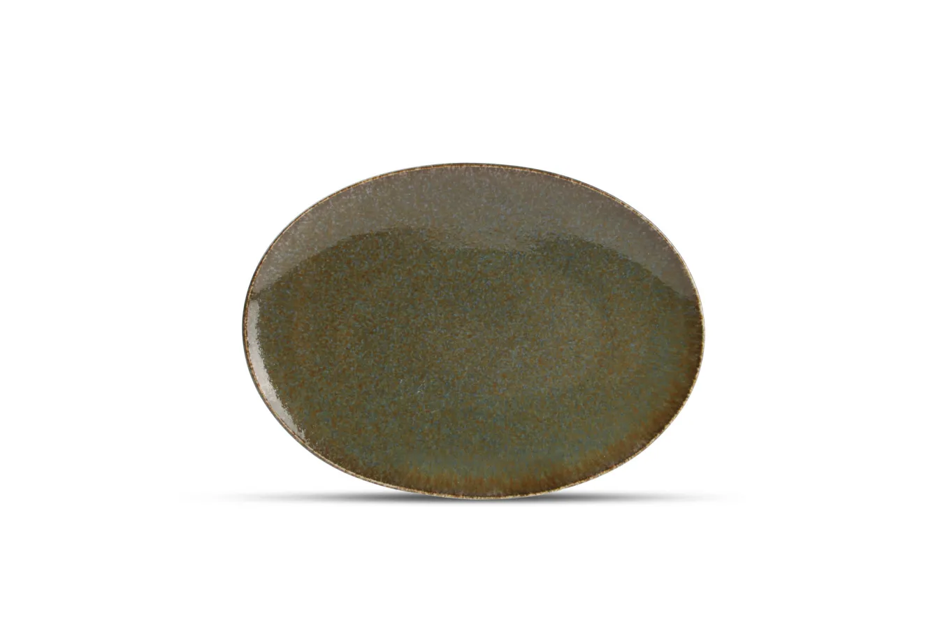 Outlet Bath & Living BonBistro CIRRO flat plate oval 24 cm - Green multi (740555) Greenmulti