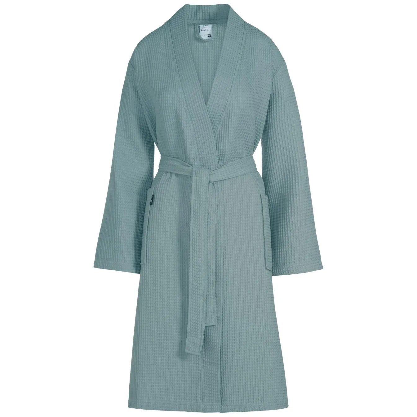 Best Sale Bath & Living Vandyck Bathrobe BIARRITZ color Mineral Blue (BAGE22104)