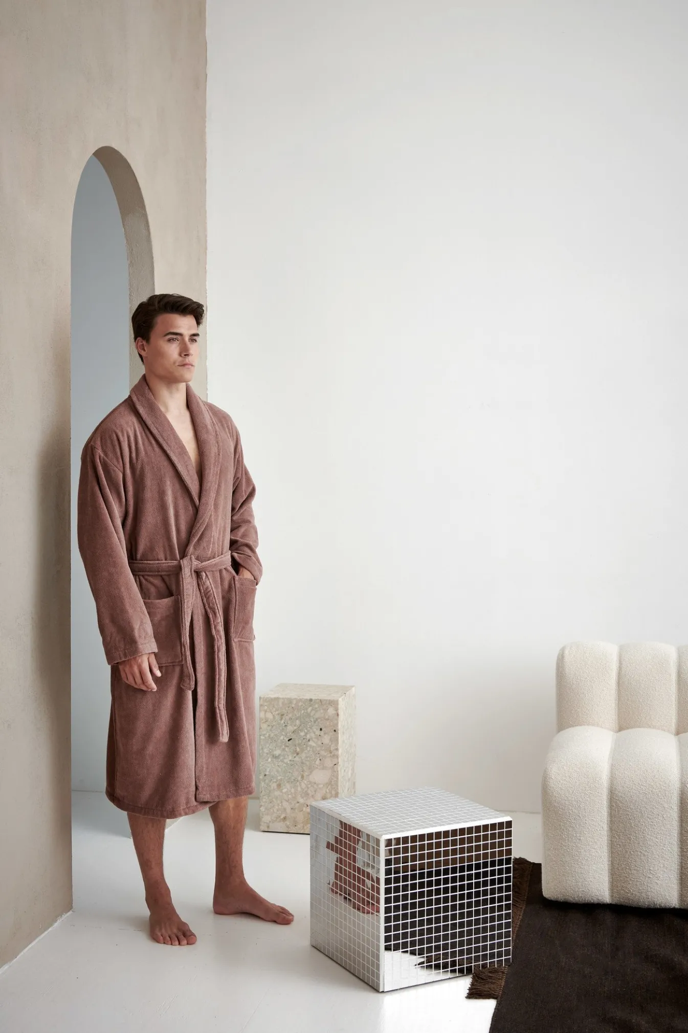 Cheap Bath & Living Vandyck Bathrobe PRESTIGE color dark blue (BAPA19202)