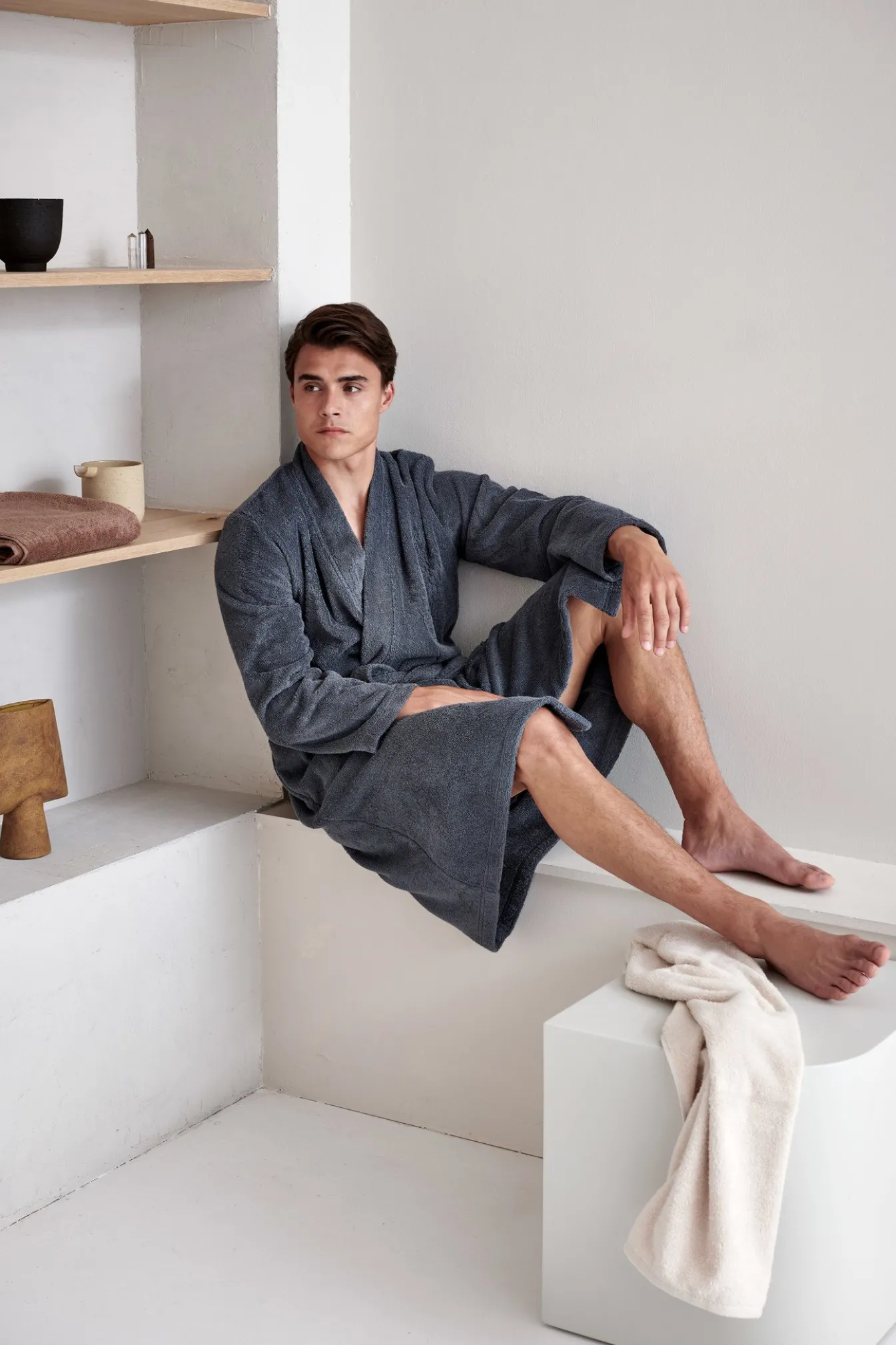 Outlet Bath & Living Vandyck Bathrobe TOLEDO color Oceanview (BAGE22105)