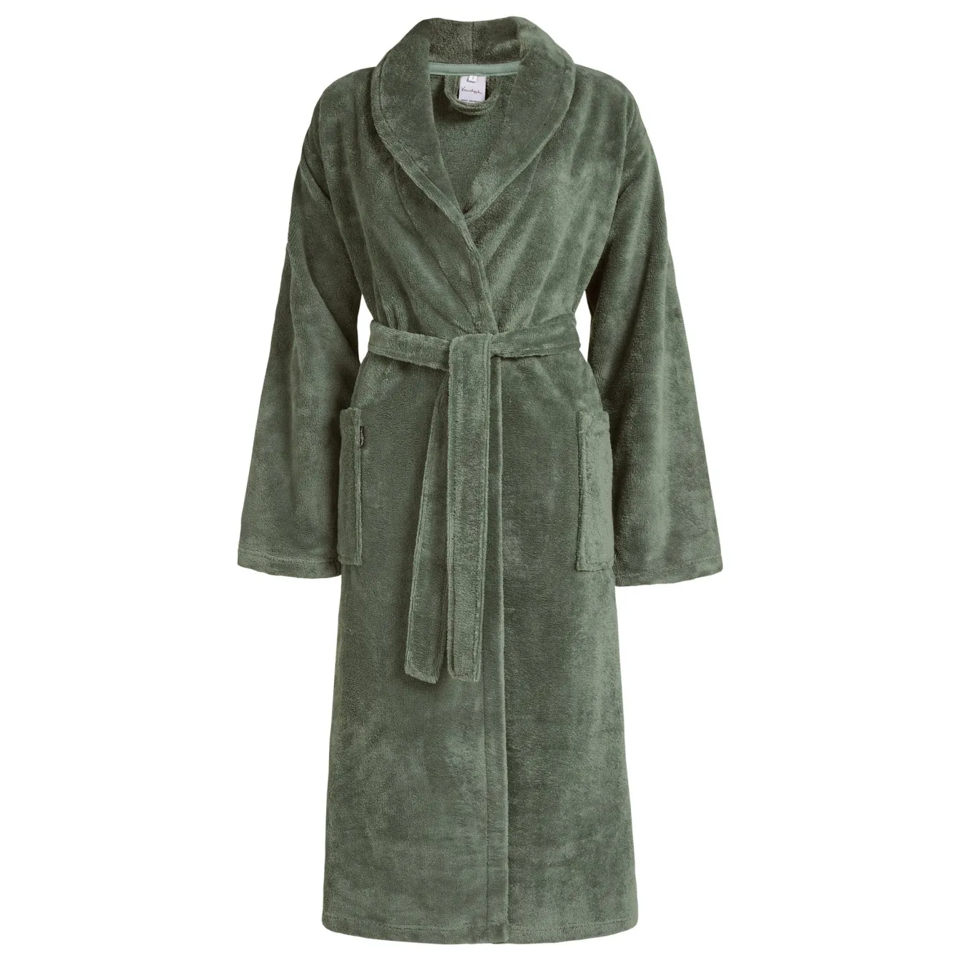 Discount Bath & Living Vandyck BEAUMONT bathrobe color Sage Green (BAGE14201)