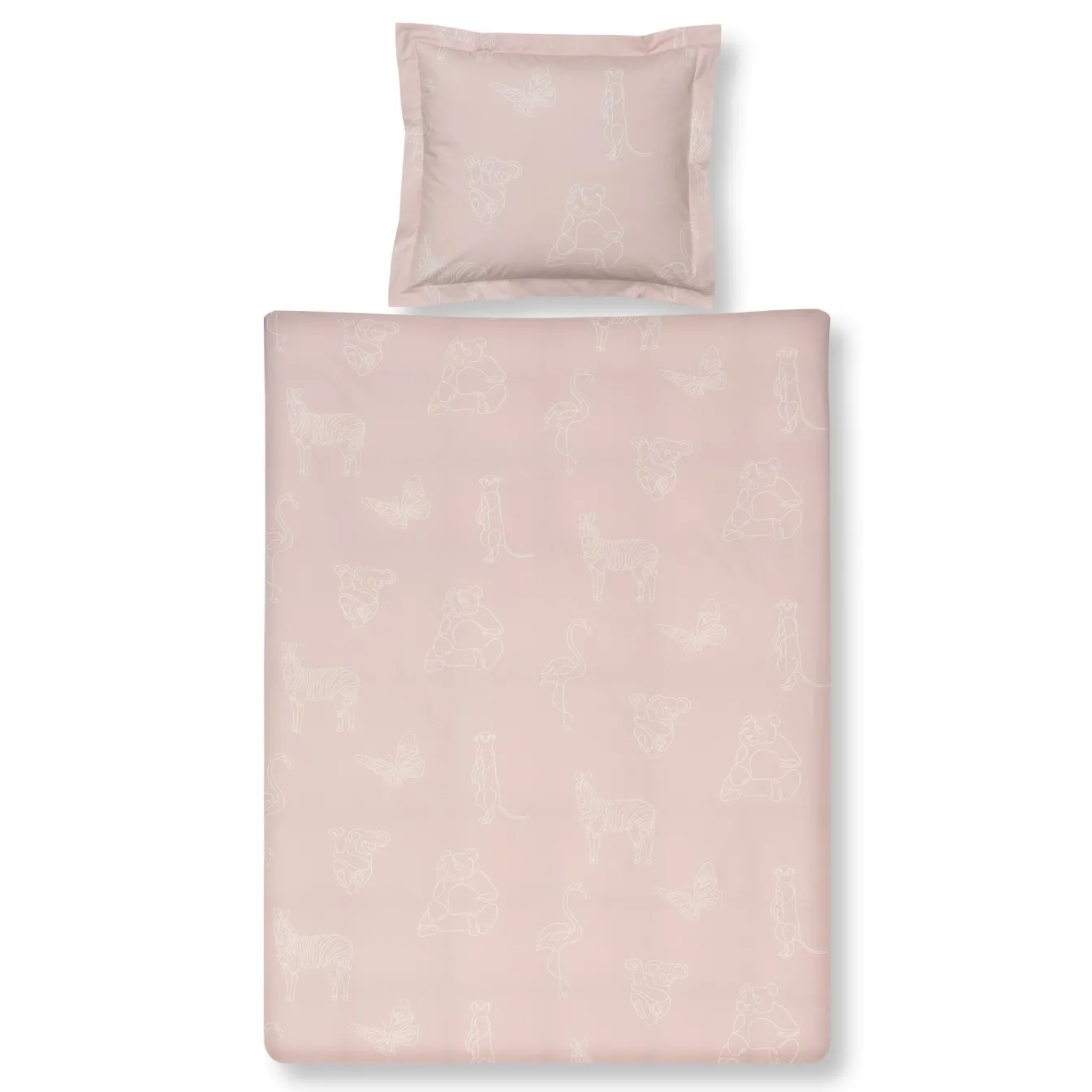 Fashion Bath & Living Vandyck Duvet cover ANIMAL KIDS Sepia Pink 140x220 cm (KIBB22110)