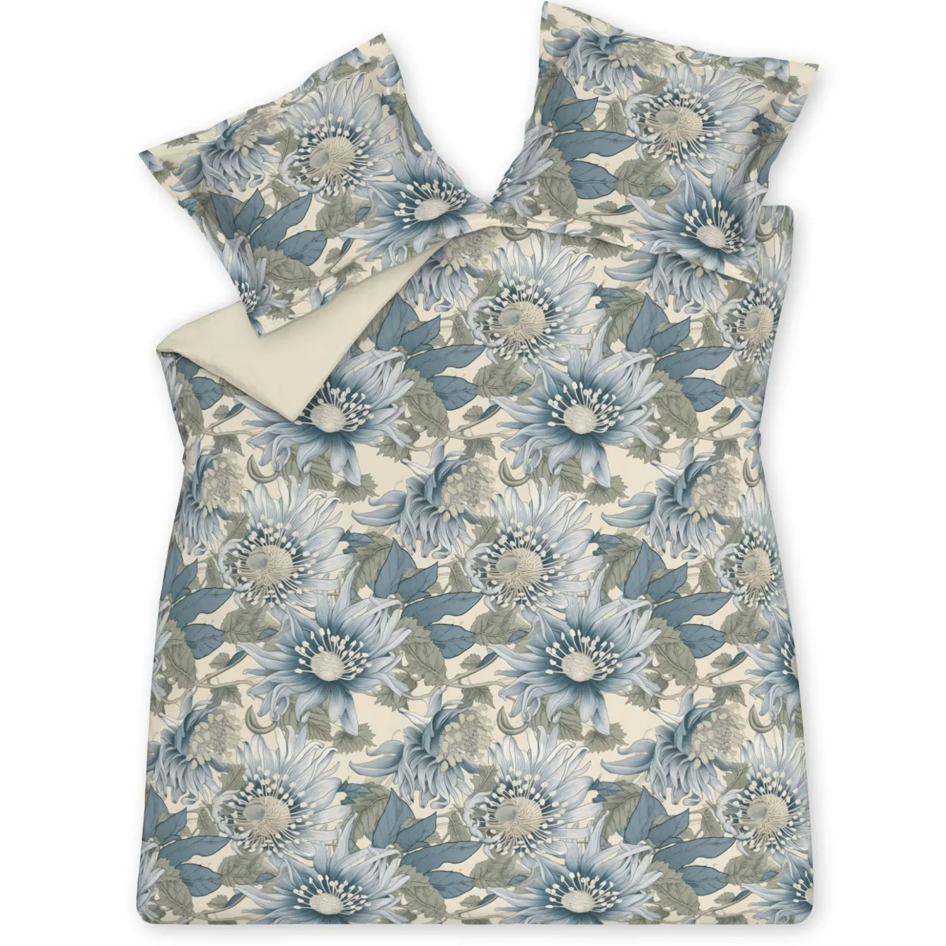 New Bath & Living Vandyck Duvet cover BLUE WANDER Pearl Blue 200x220 cm (satin cotton)