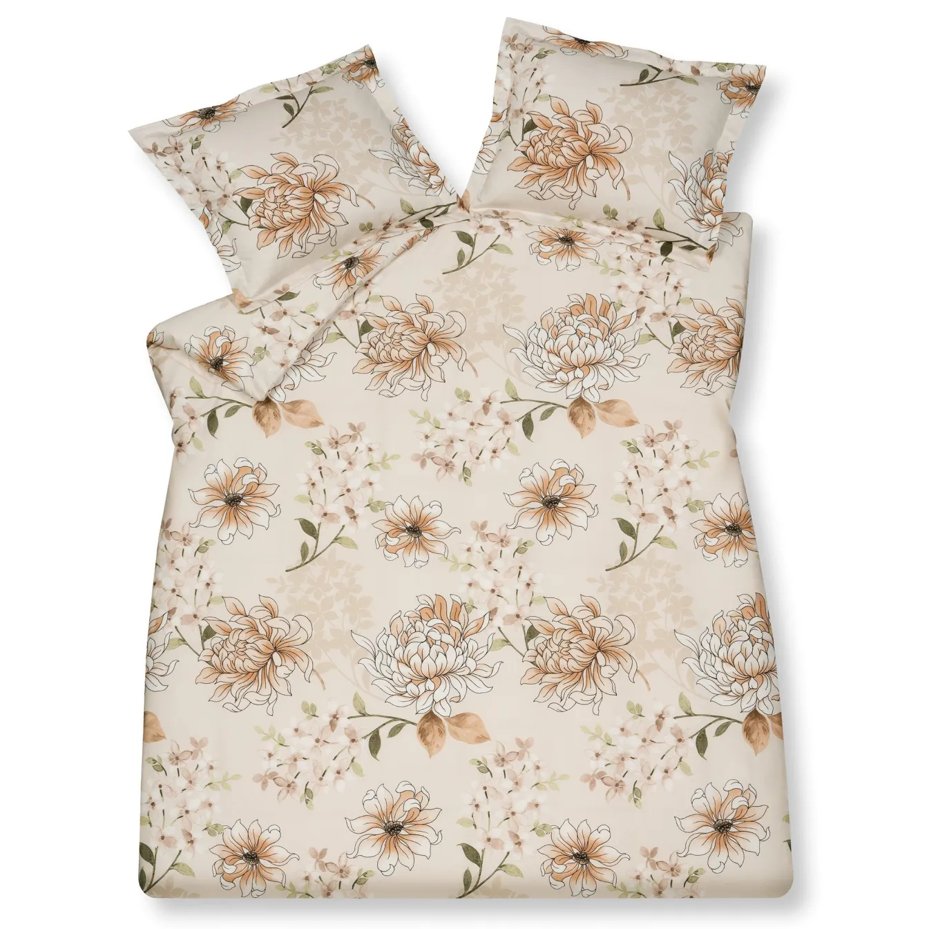 Flash Sale Bath & Living Vandyck Duvet cover CHEERFUL Cream Tan 200x220 cm (satin) SABR22105