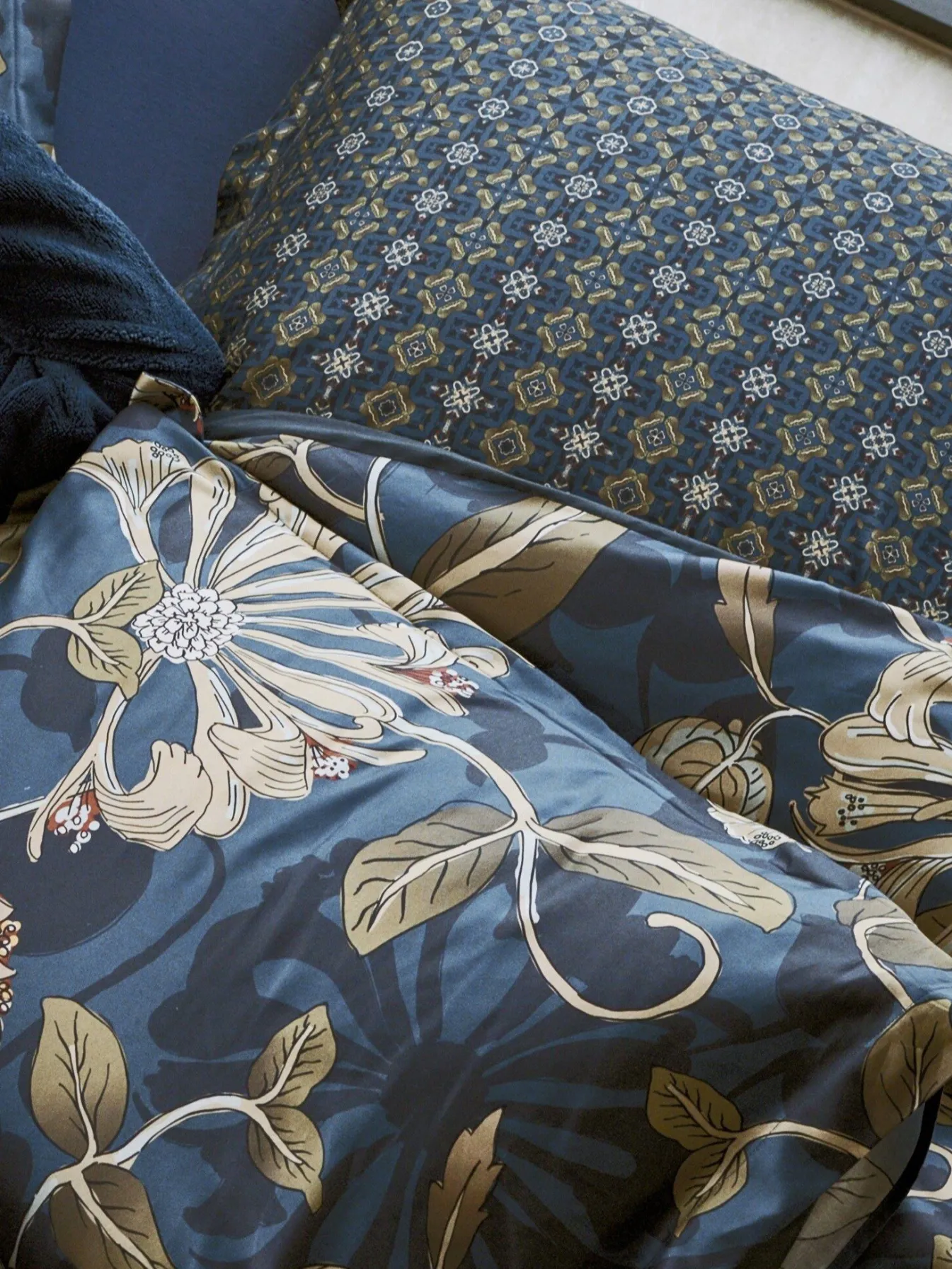 Clearance Bath & Living Vandyck Duvet cover ENERGIZE Blue Ink 140x220 cm (satin cotton)