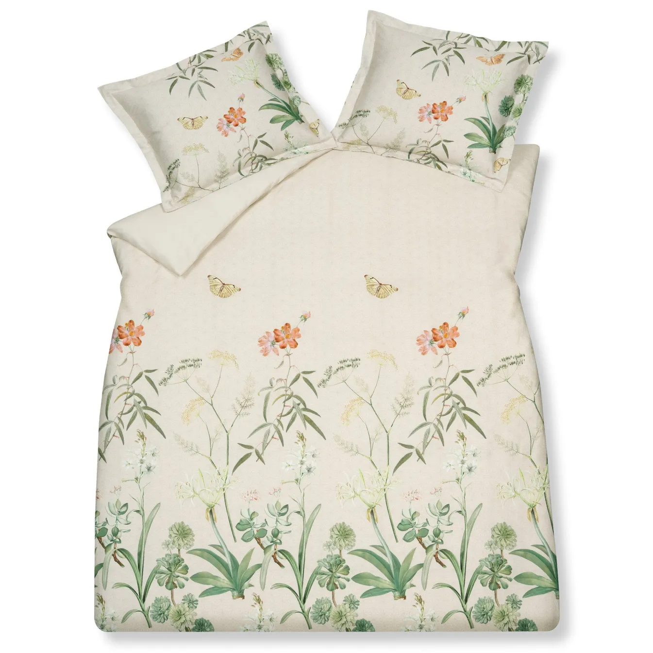 New Bath & Living Vandyck Duvet cover FLOWER GARDEN Cream Tan 240x220 cm (SAM123104)