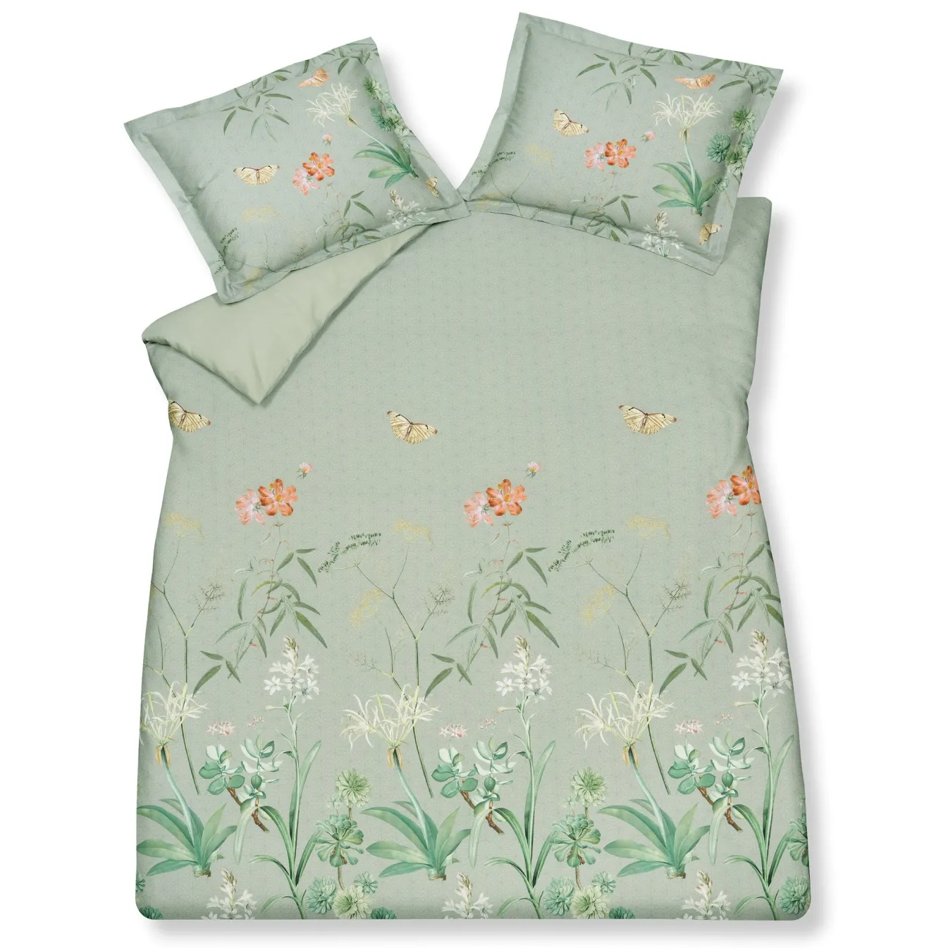 Fashion Bath & Living Vandyck Duvet cover FLOWER GARDEN Smoke Green 200x220 cm (SAM123104)