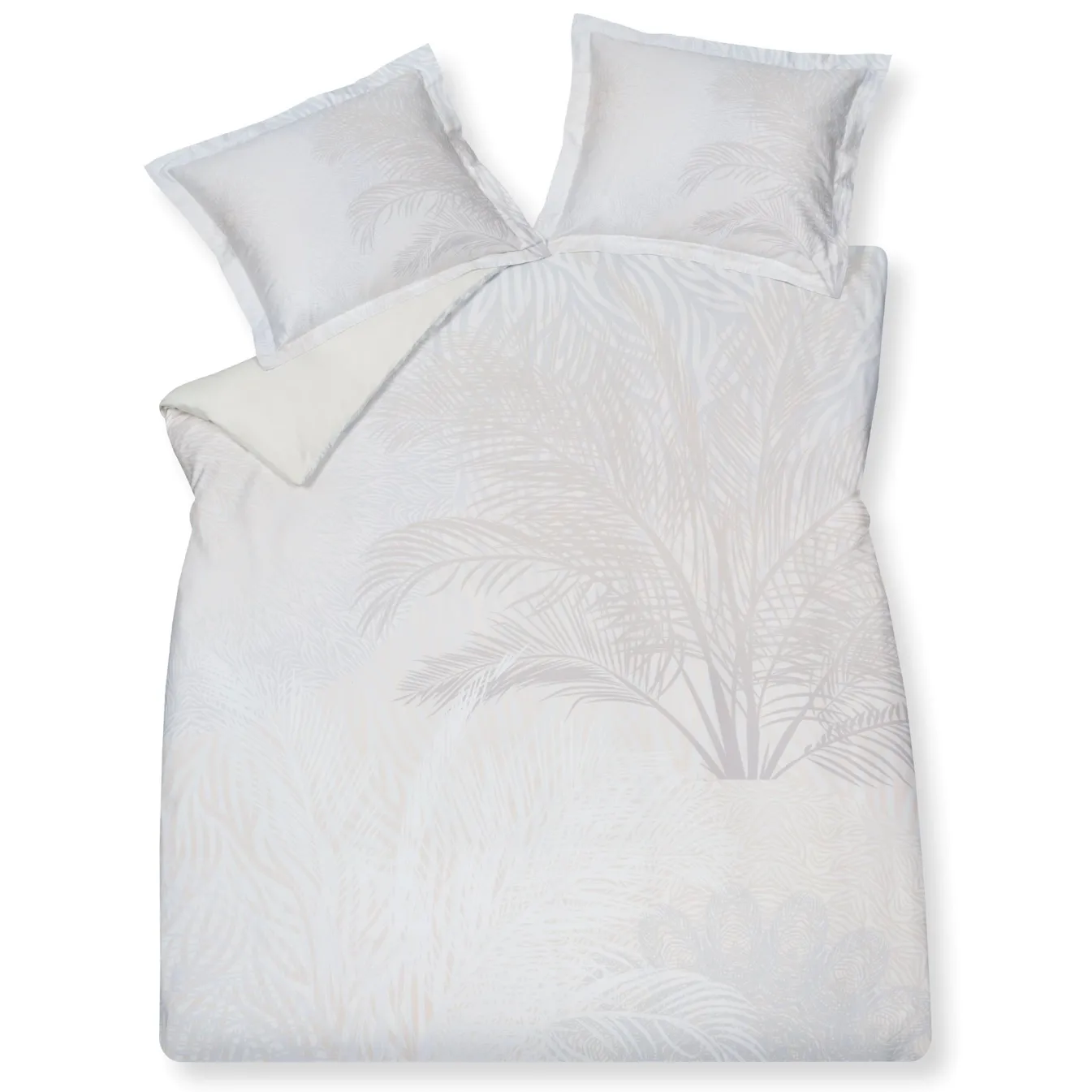 New Bath & Living Vandyck Duvet cover FLOWER PATTERN Cream Tan 200x220 cm (satin cotton)