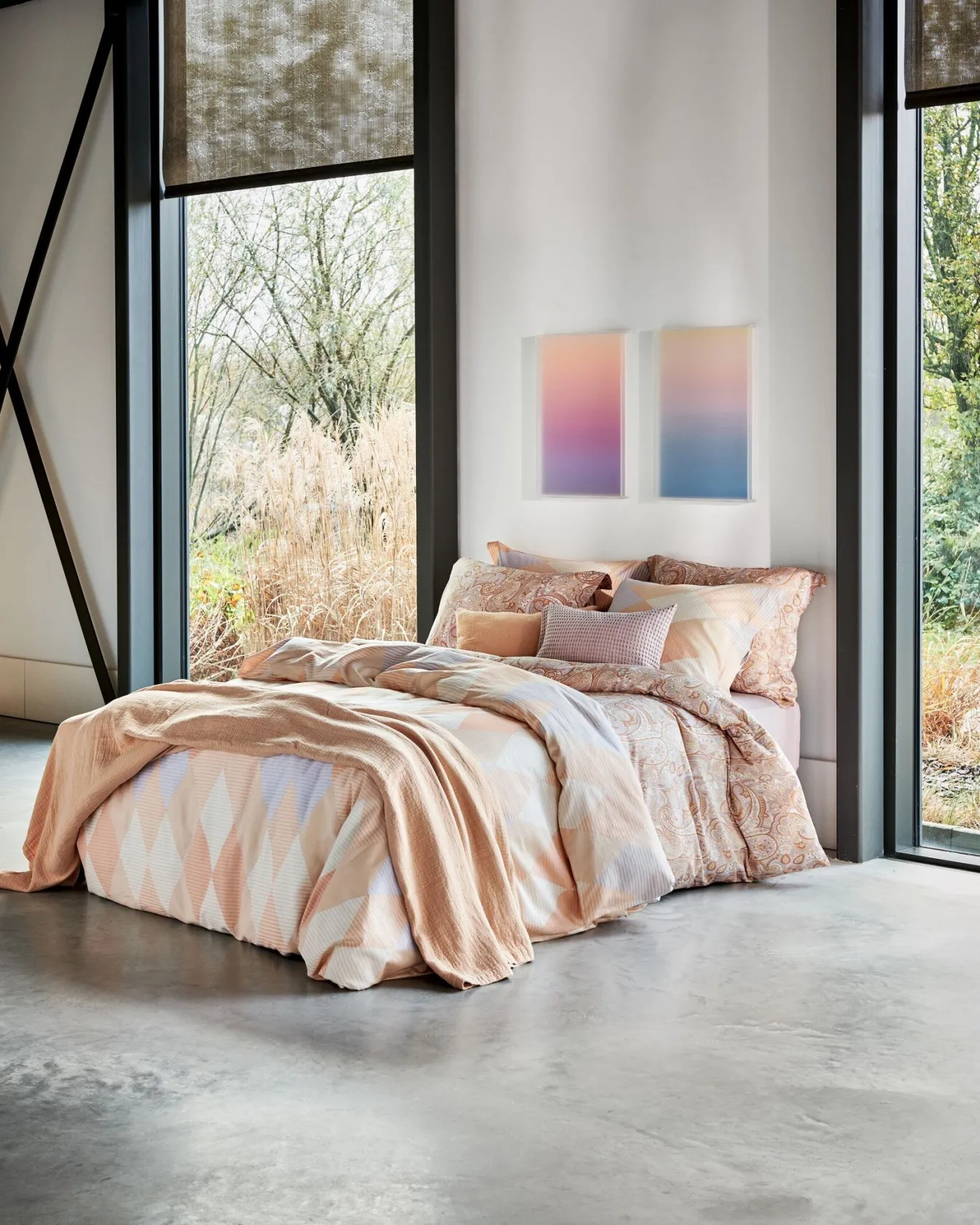 New Bath & Living Vandyck Duvet cover GLAZE Apricot Blush 200x220 cm (satin cotton)