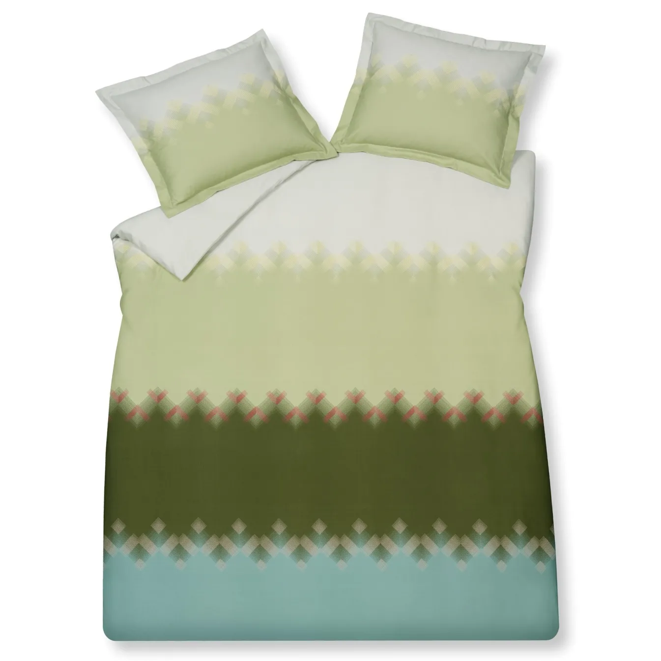 Hot Bath & Living Vandyck Duvet cover HAPPY SLEEP Smoke Green 200x220 cm (satin cotton)