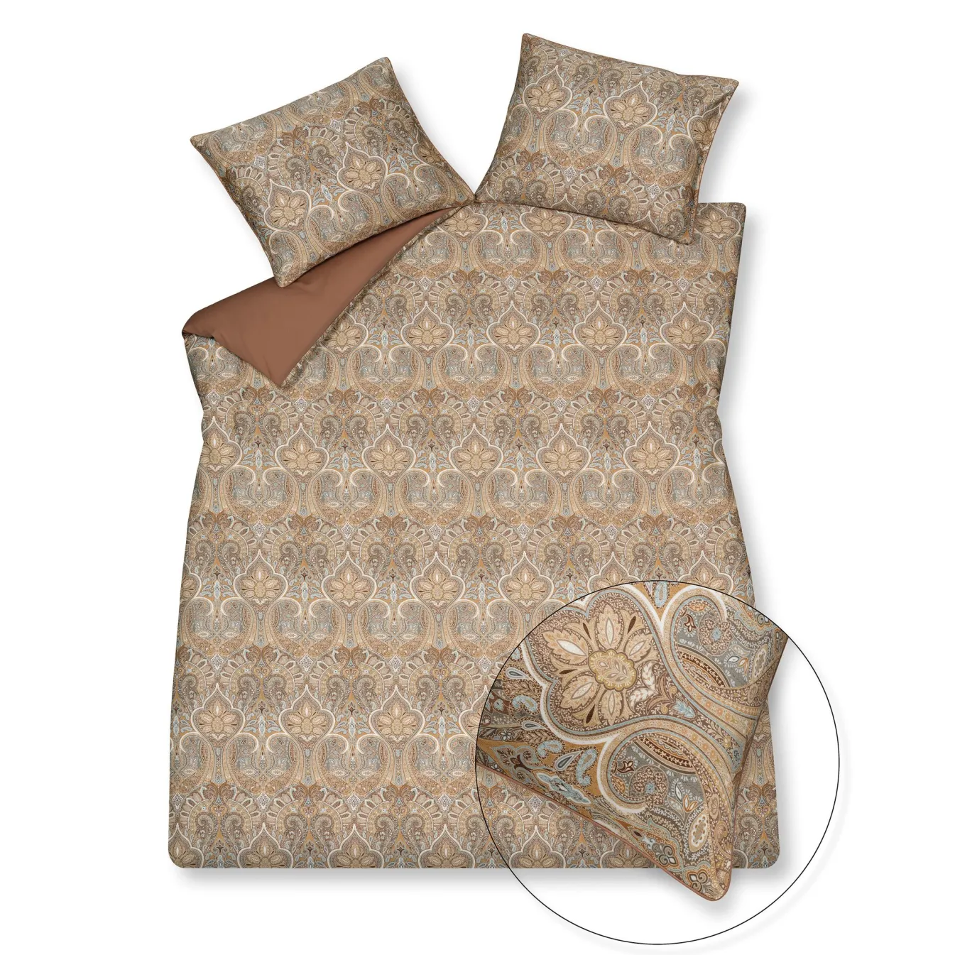 Outlet Bath & Living Vandyck Duvet cover HOME 96 Toffee 140x220 cm (HCSR22296)