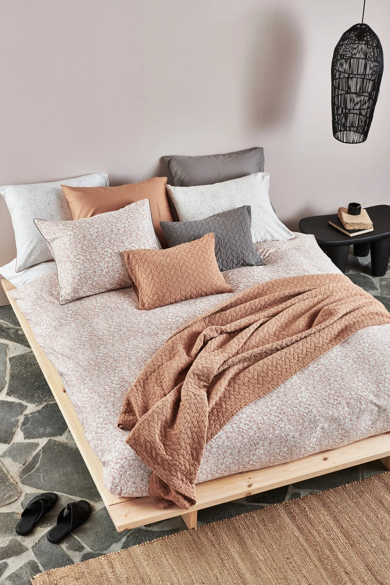 Discount Bath & Living Vandyck Duvet cover HOME 93 Toffee 140x220 cm (satin cotton) HCSA22193