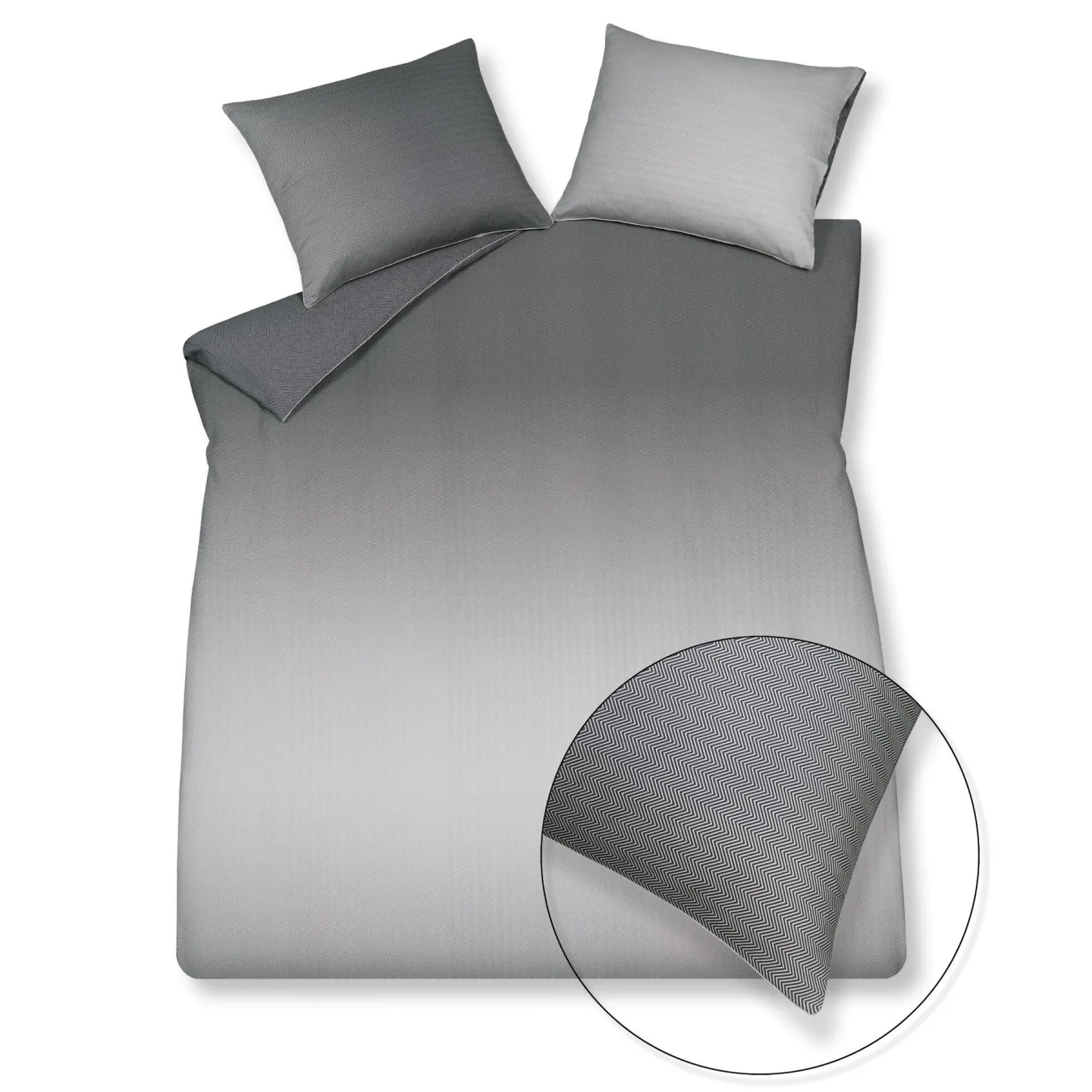 Discount Bath & Living Vandyck Duvet cover HOME Milano Off Black 140x220 cm (satin cotton)