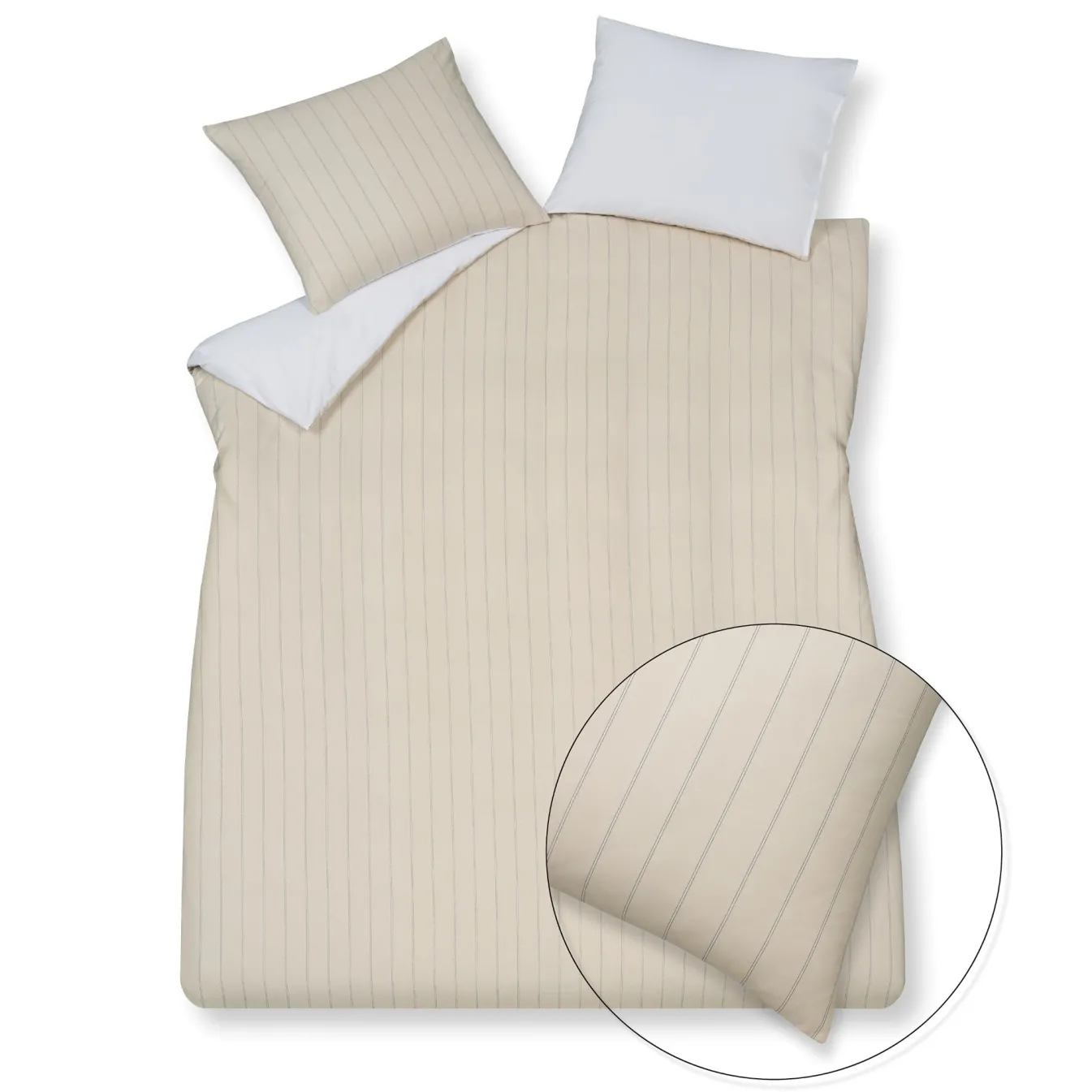 Flash Sale Bath & Living Vandyck Duvet cover HOME Puglia Cream Tan 240x220 cm (percale cotton)