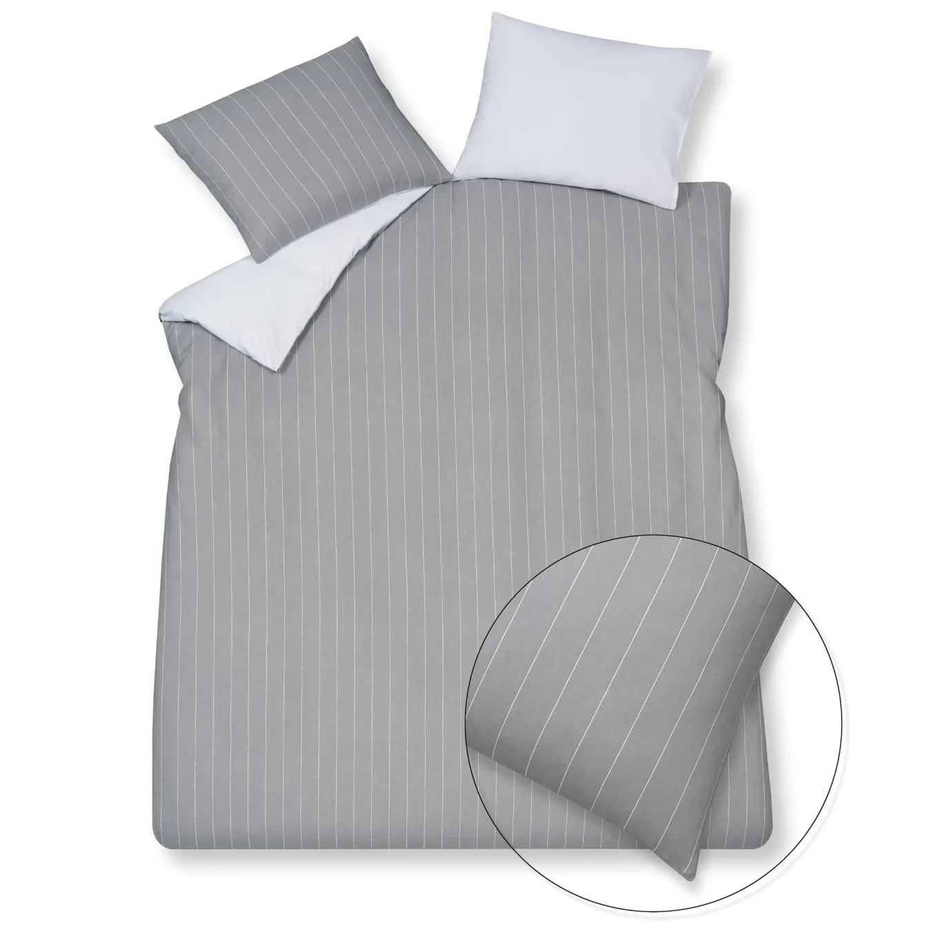 Discount Bath & Living Vandyck Duvet cover HOME Puglia Gray 240x220 cm (percale cotton)
