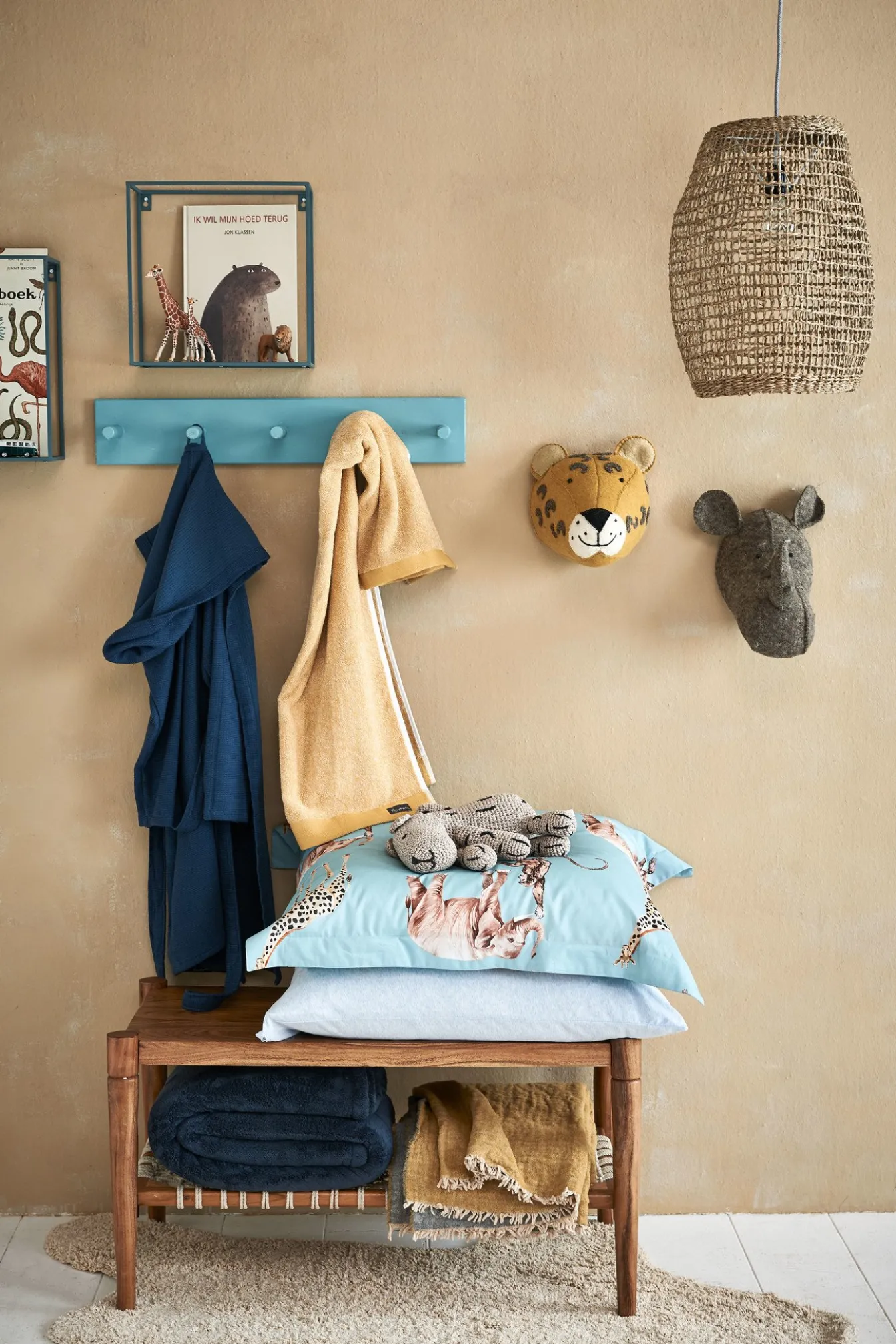 Fashion Bath & Living Vandyck Duvet cover KIDS Elephant 140x220 cm Dusty Blue (KIBB19202)