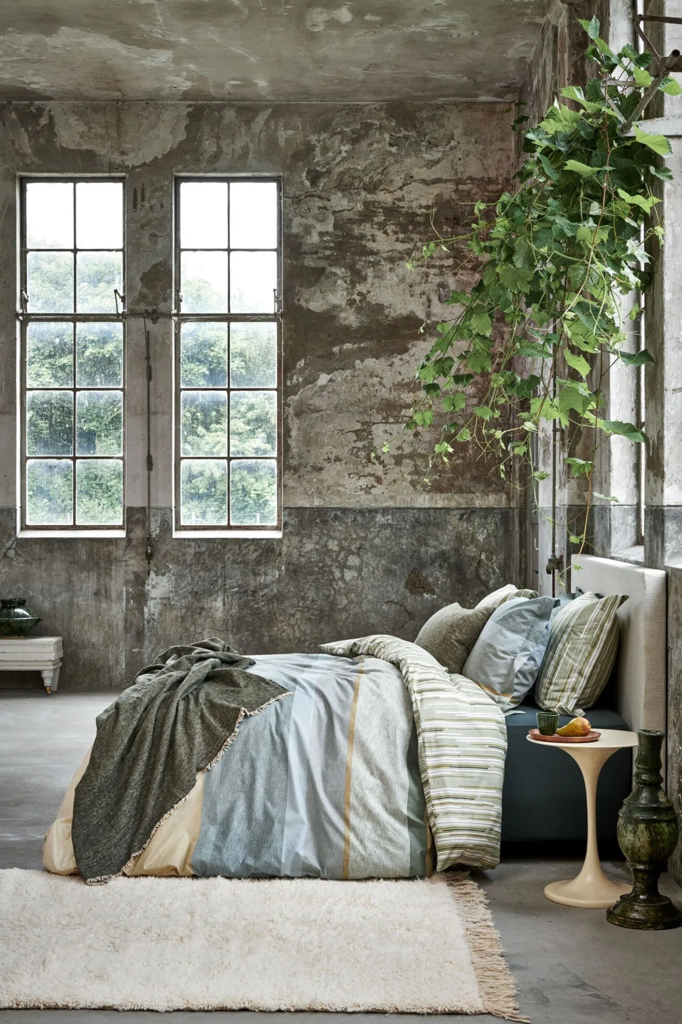 Discount Bath & Living Vandyck Duvet cover MORNING MATCHA smoke green 140x220 cm (cotton)