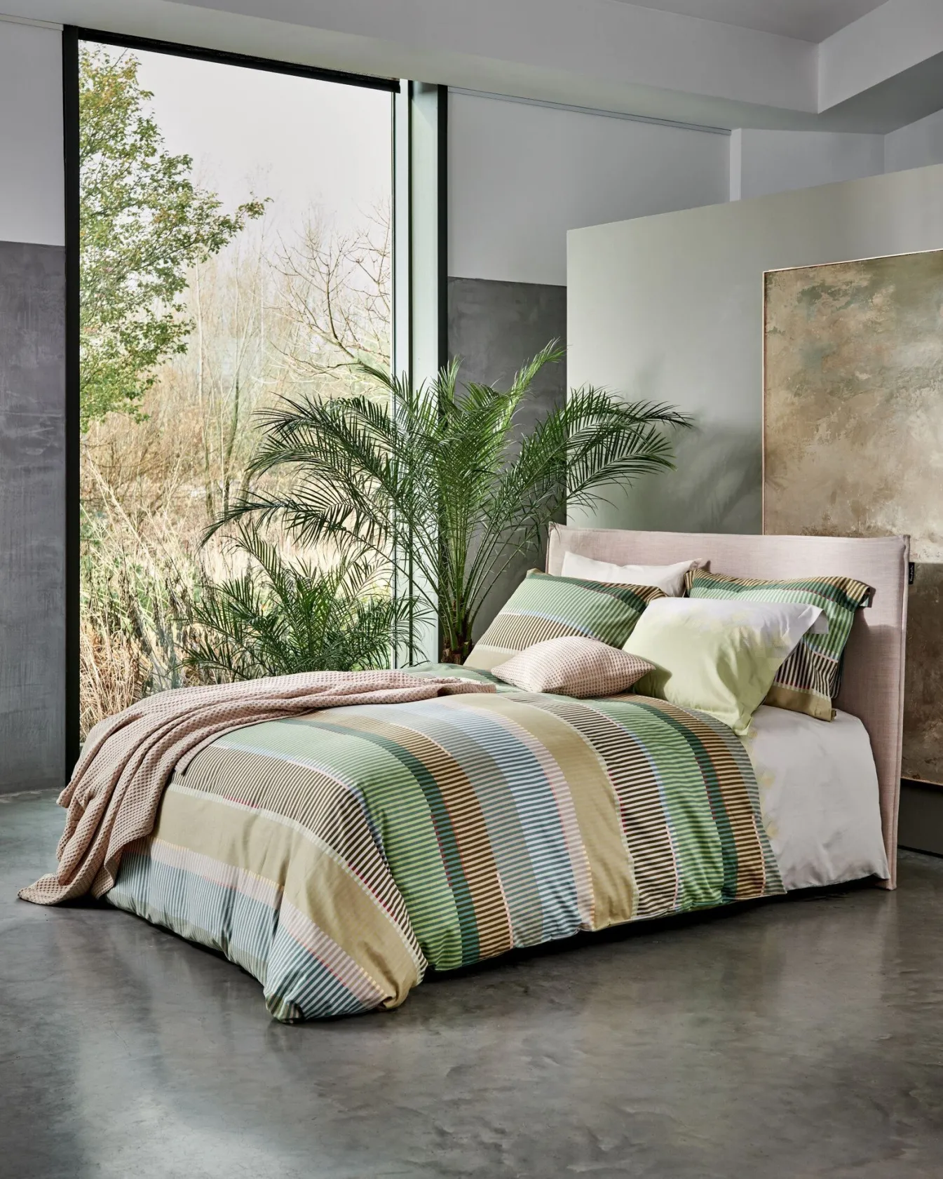 Discount Bath & Living Vandyck Duvet cover OPTIMIST Smoke Green 200x220 cm (satin cotton)