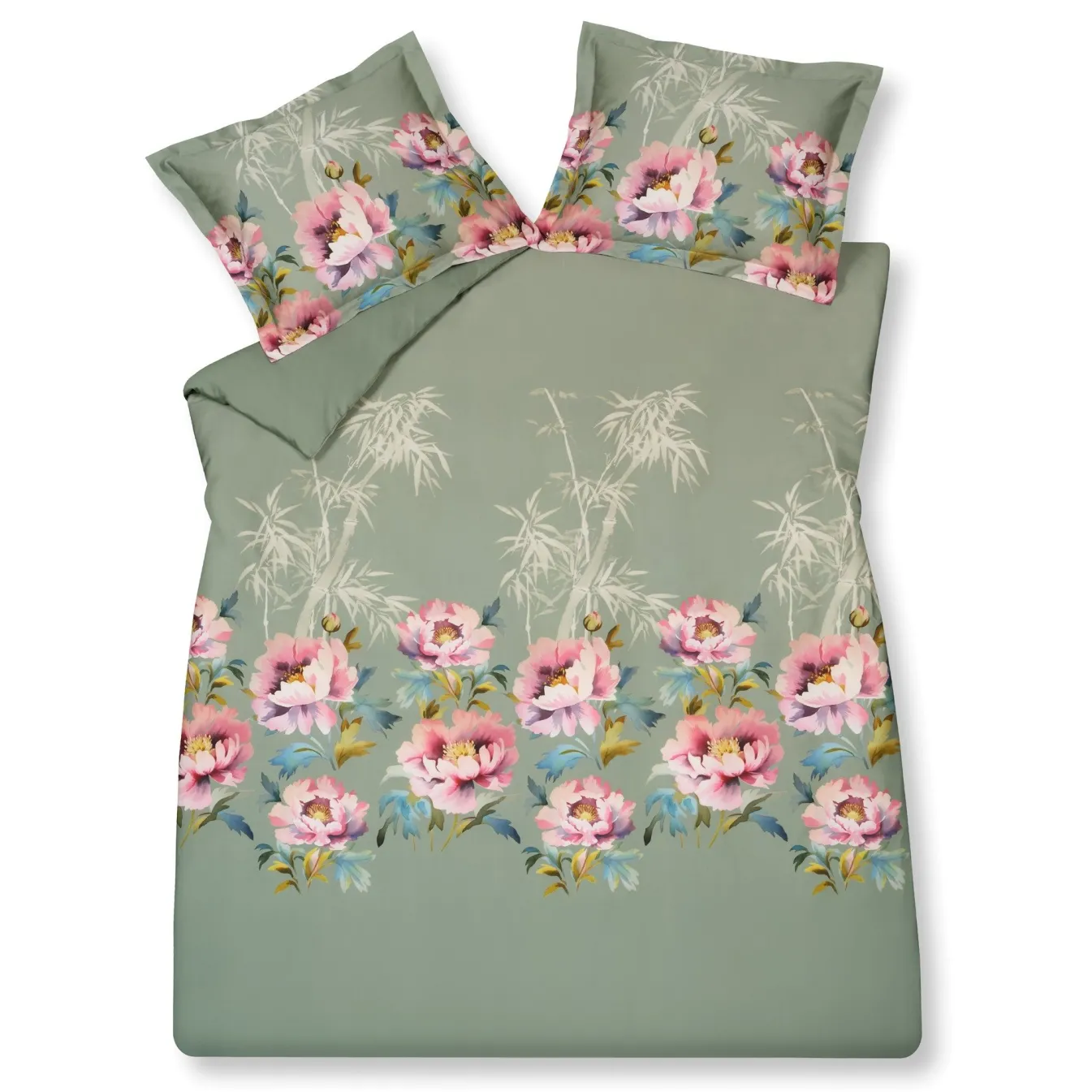 Flash Sale Bath & Living Vandyck Duvet cover PINK PEONY Multi 200x220 cm (satin cotton)