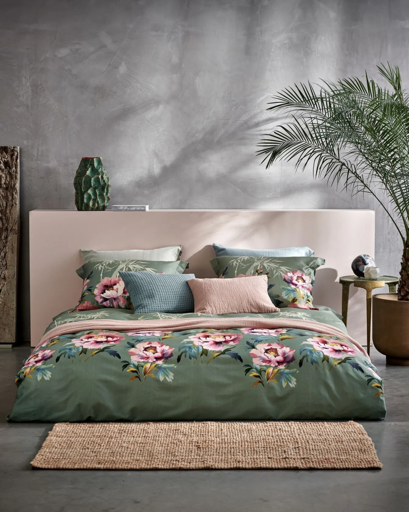 Flash Sale Bath & Living Vandyck Duvet cover PINK PEONY Multi 200x220 cm (satin cotton)