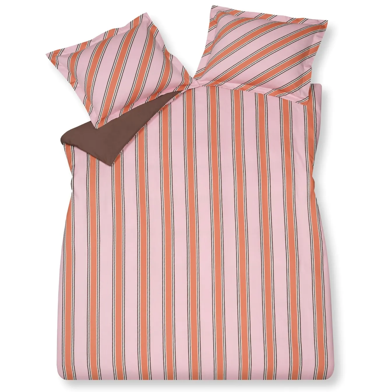Discount Bath & Living Vandyck Duvet cover PREPPY STRIPE Pink 200x220 cm (satin cotton)