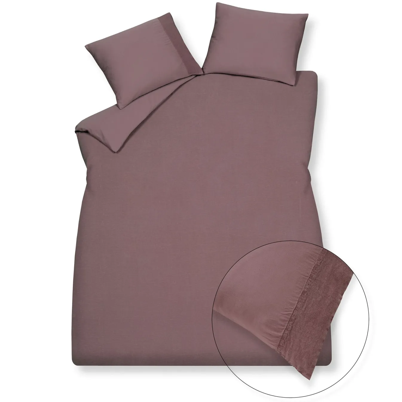 Fashion Bath & Living Vandyck Duvet cover PURE 07 Brownie 140x220 cm (linen / satin cotton) PRSA17207