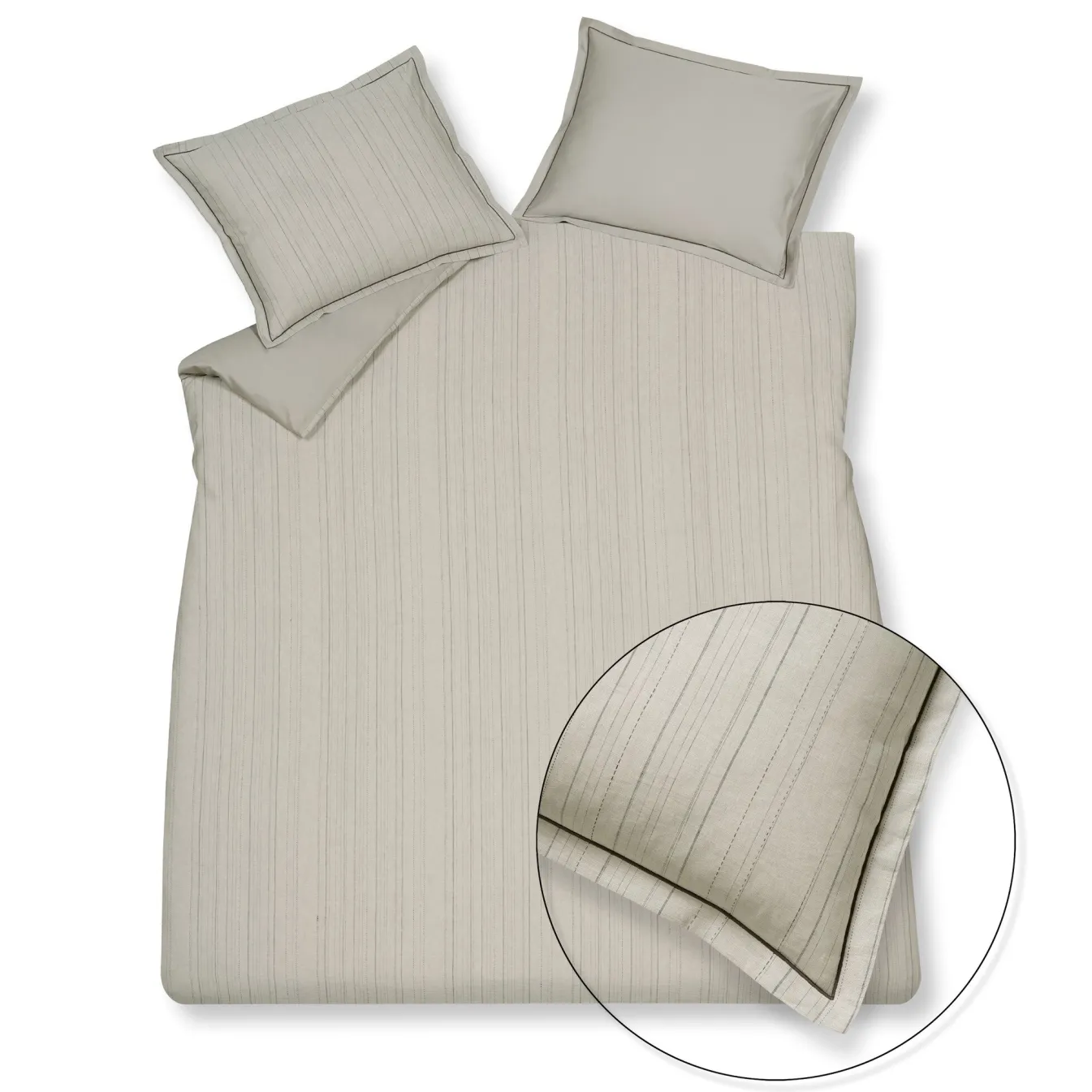 Fashion Bath & Living Vandyck Duvet cover PURE 72 Coolgrey 200x220 cm (linen/cotton)