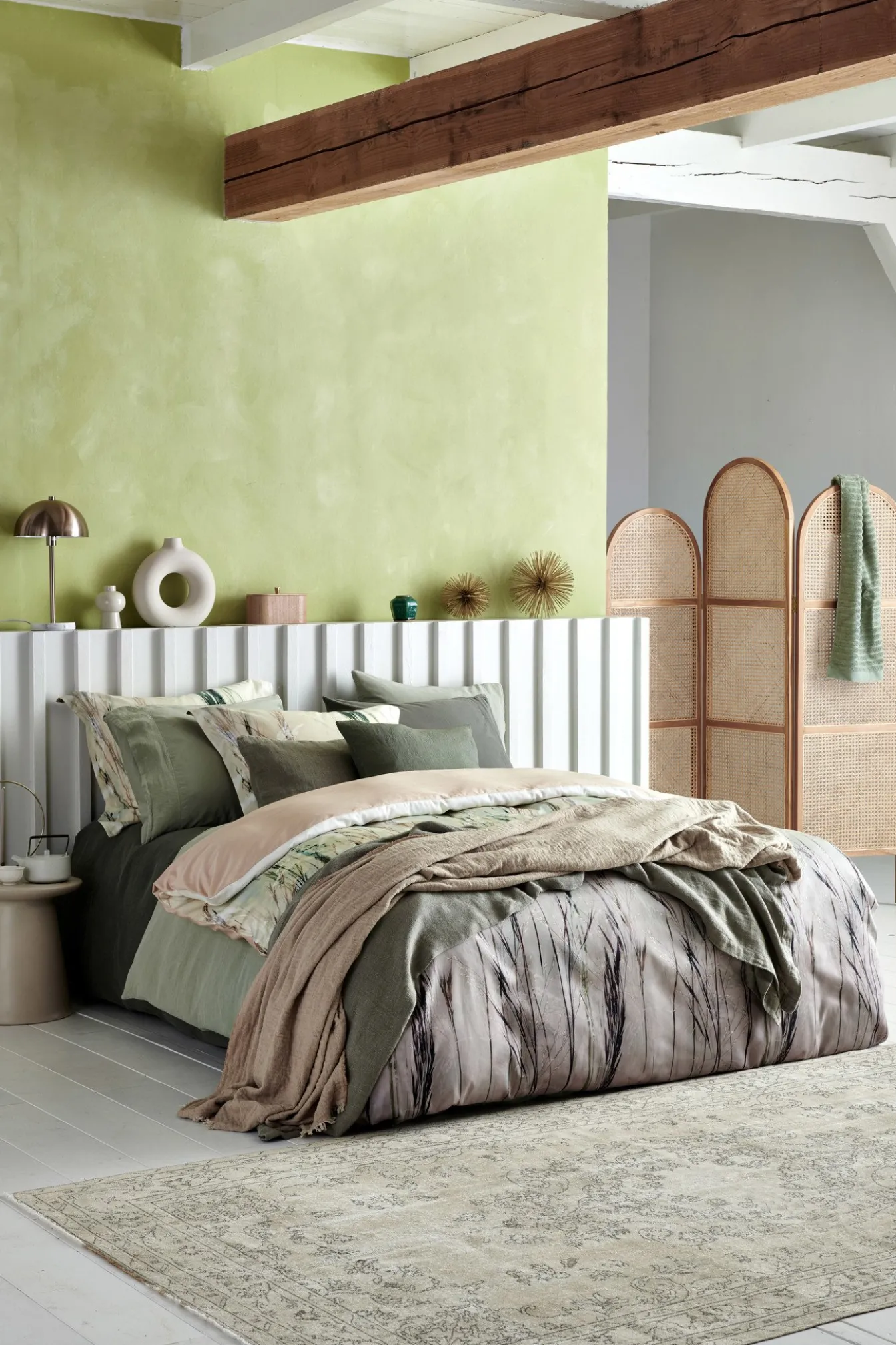Cheap Bath & Living Vandyck Duvet cover PURE 07 Earth Green 140x220 cm (linen / satin cotton) PRSA17207