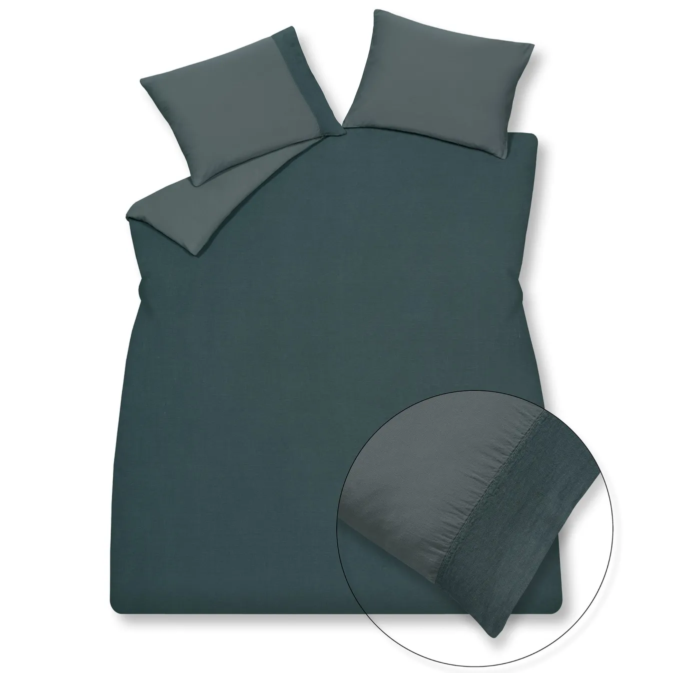 Hot Bath & Living Vandyck Duvet cover PURE 07 Oceanview 240x220 cm (linen / satin cotton) PRSA17207