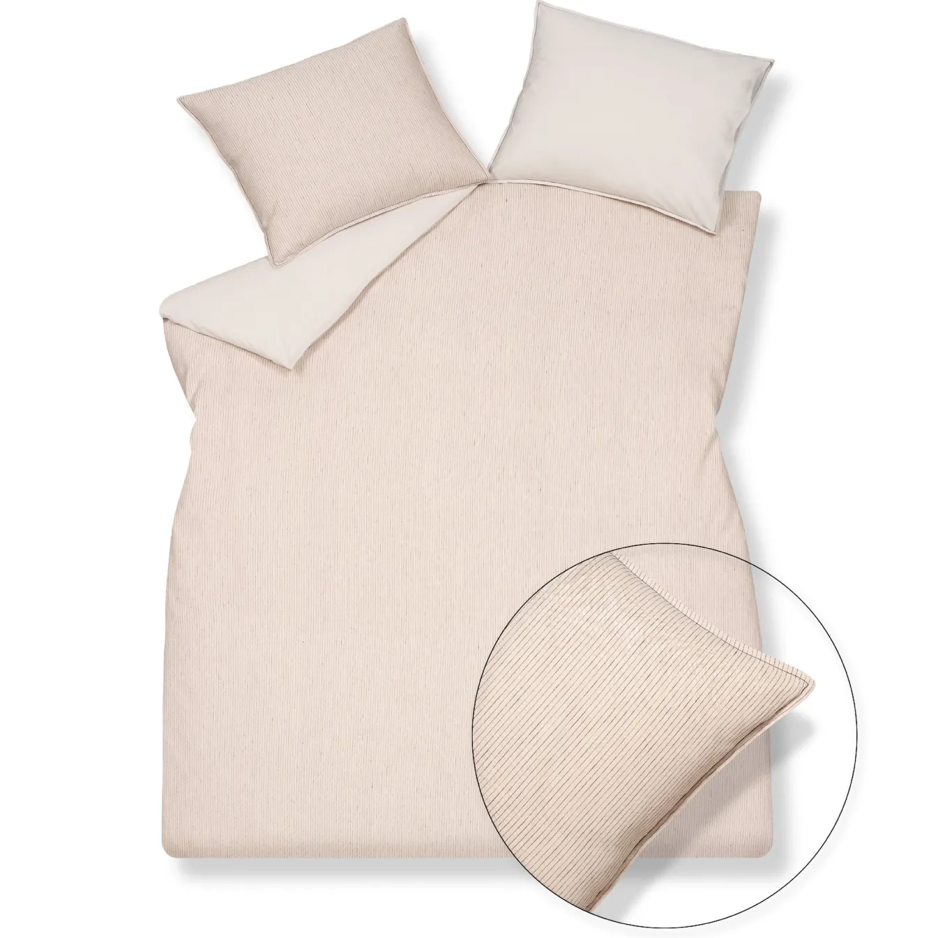 Discount Bath & Living Vandyck Duvet cover PURE 27 Stone 240x220 cm (linen / cotton) PRSA19127