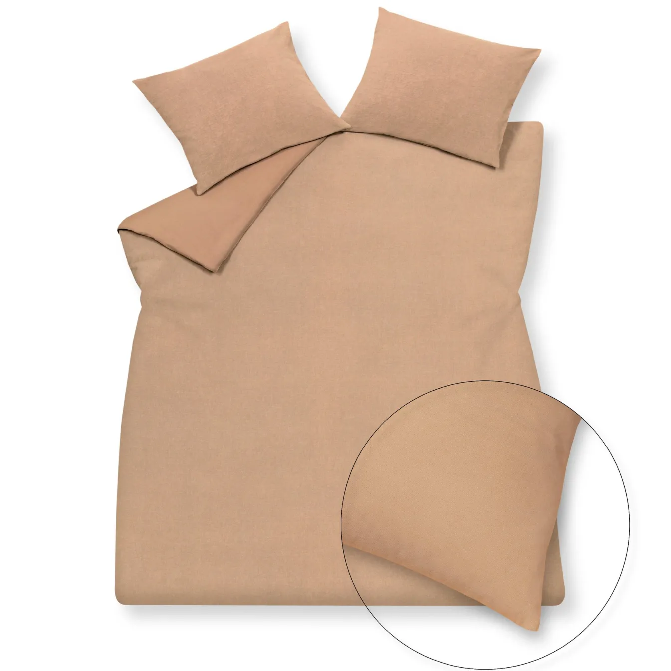 Best Sale Bath & Living Vandyck Duvet cover PURITY 79 Praline 200x220 cm (linen / cotton) PUCO16179